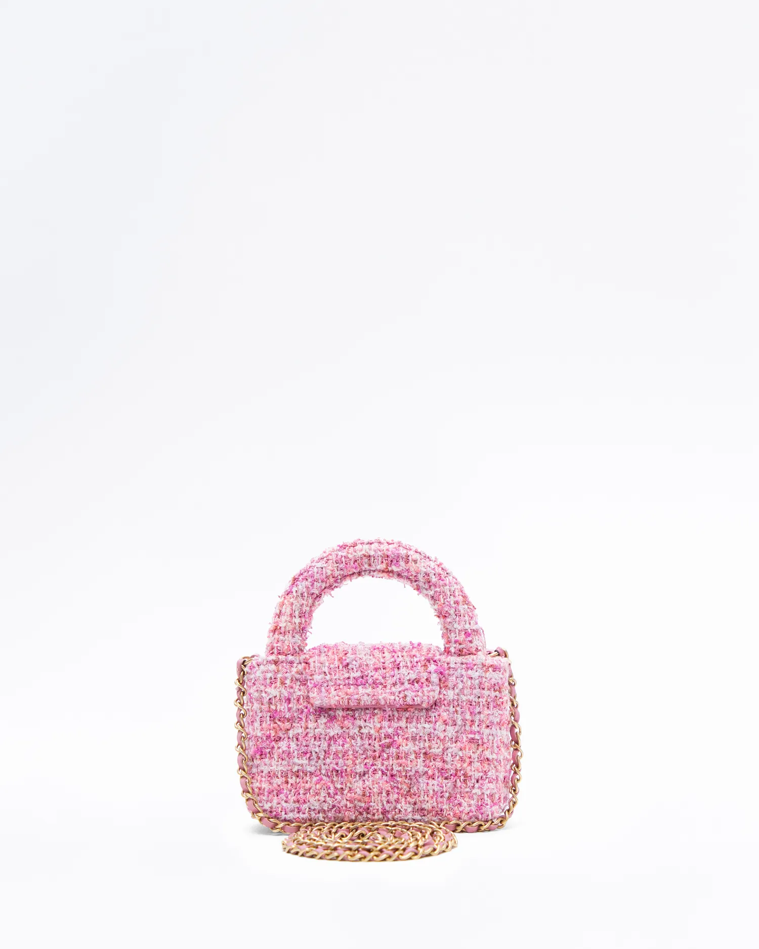 Tweed Kelly Clutch with Chain