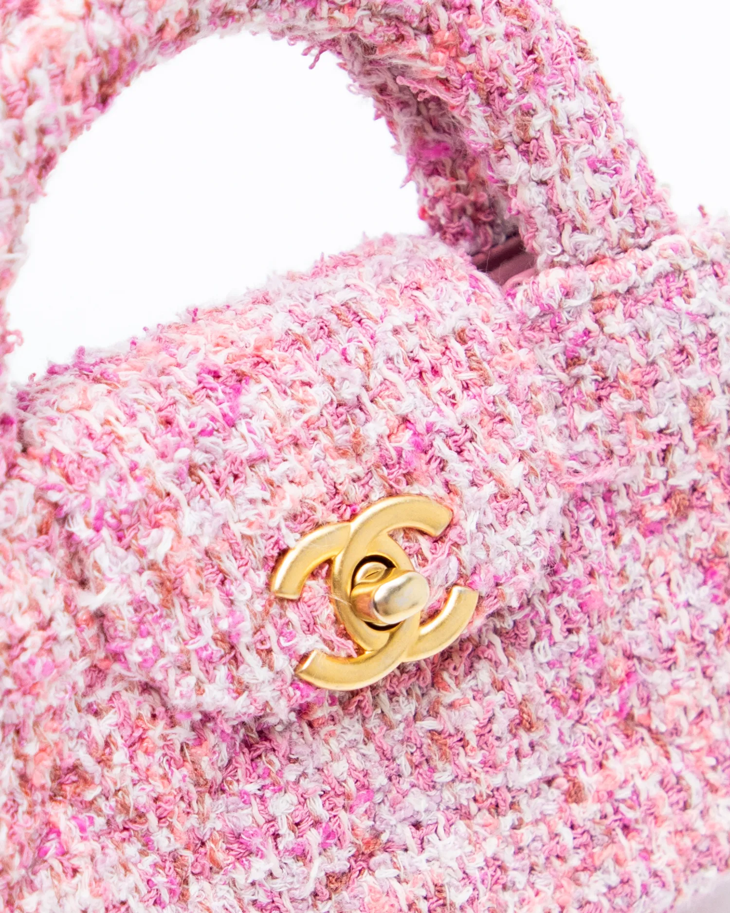 Tweed Kelly Clutch with Chain