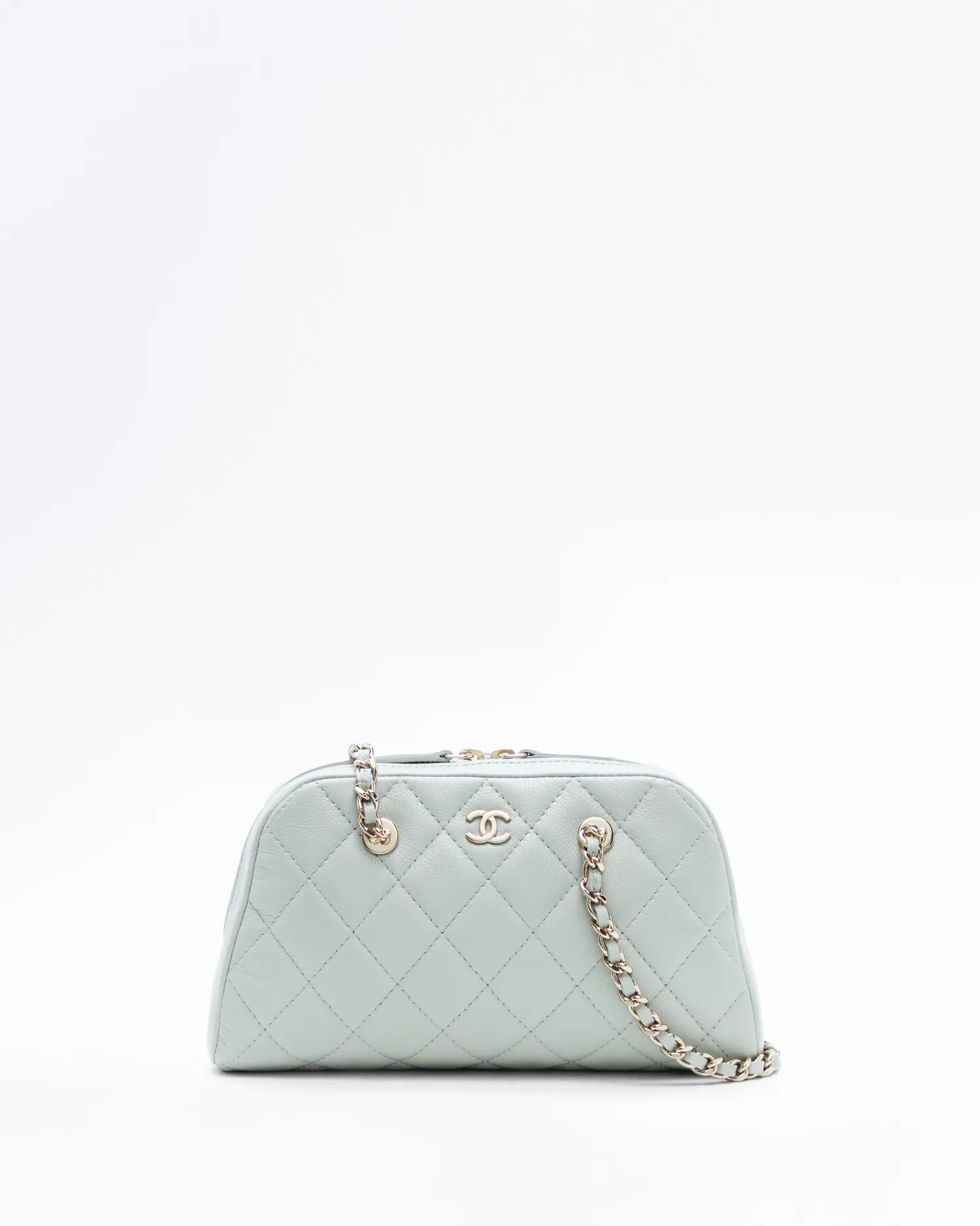 Caviar Bowling Bag with Chain