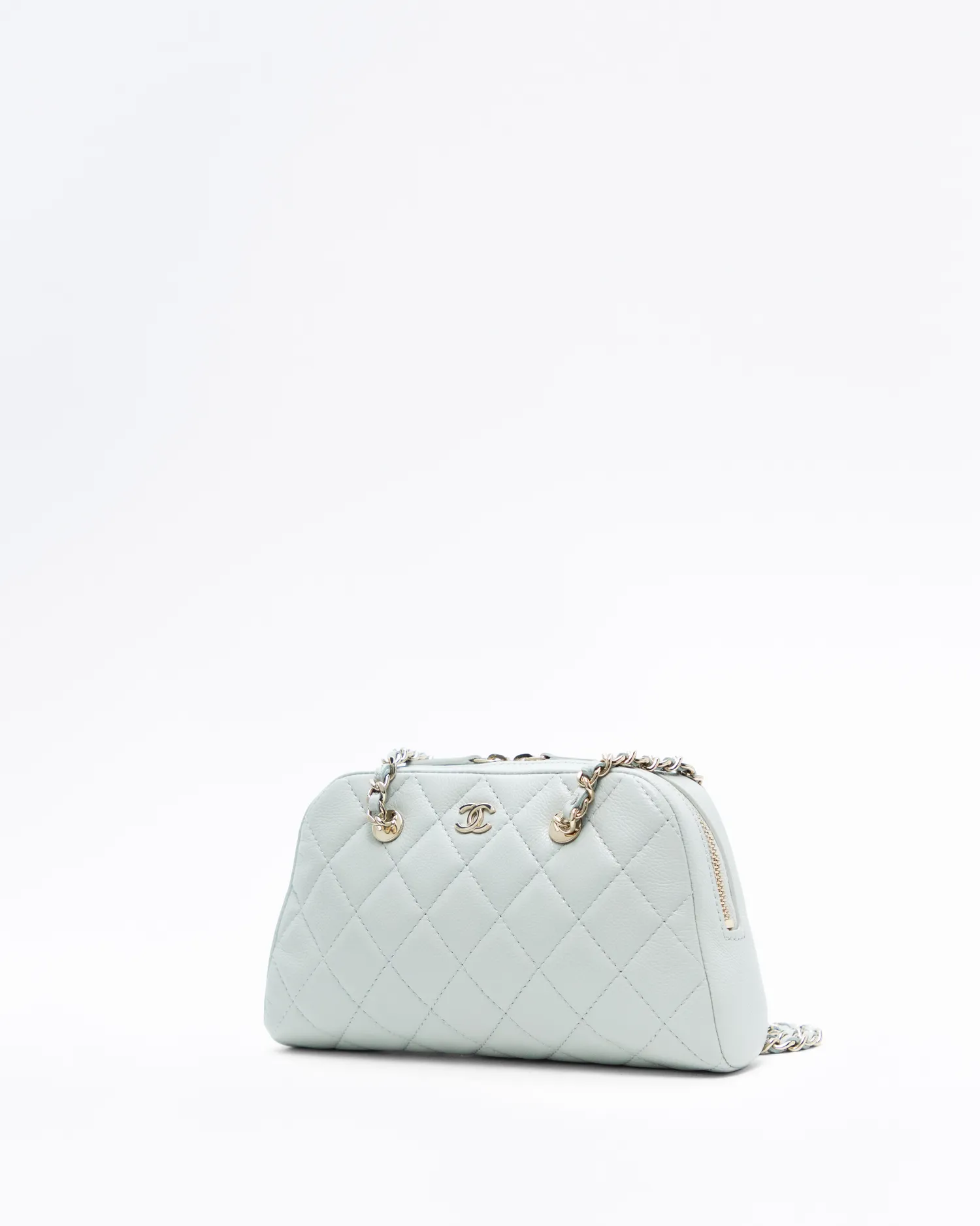 Caviar Bowling Bag with Chain
