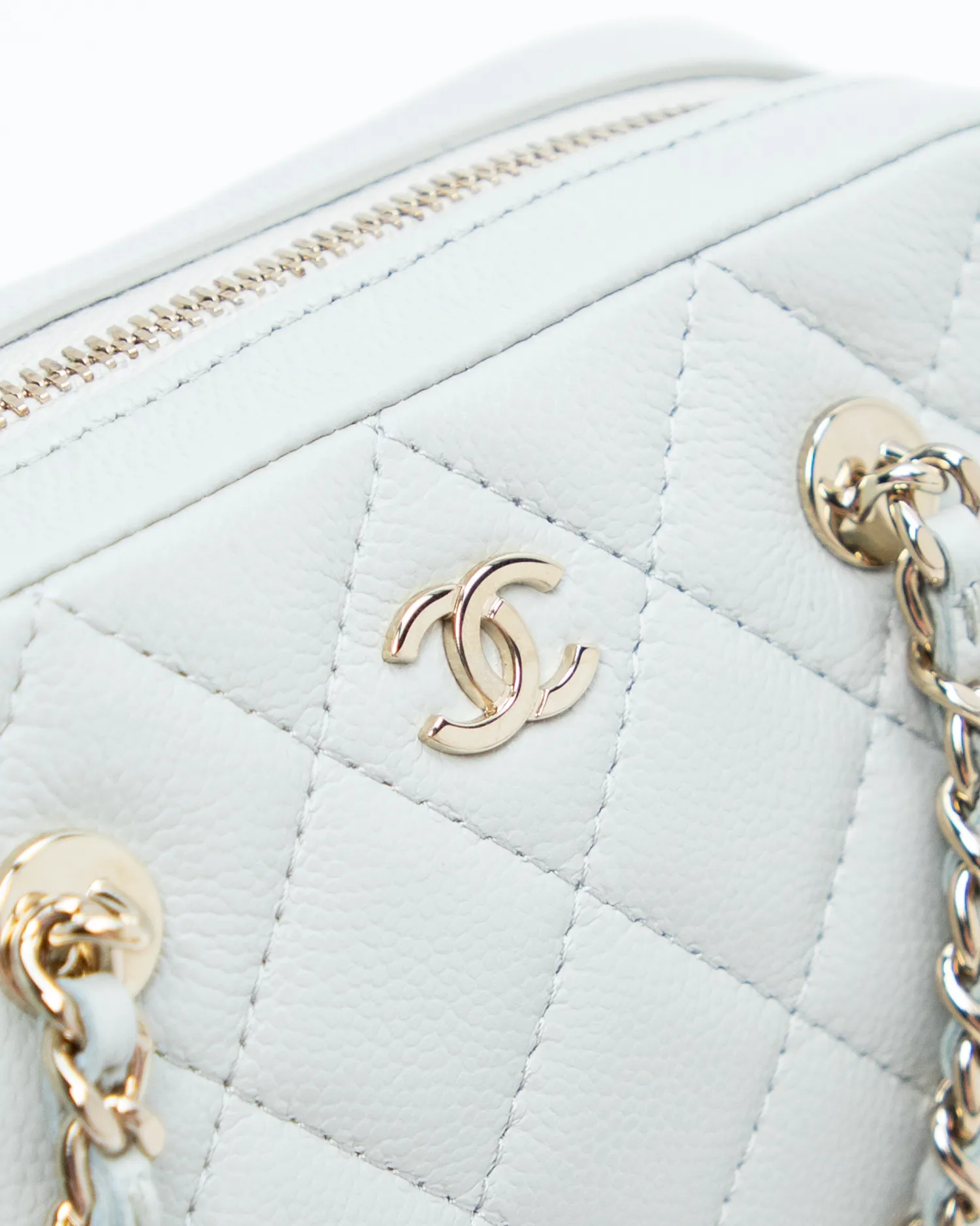 Caviar Bowling Bag with Chain
