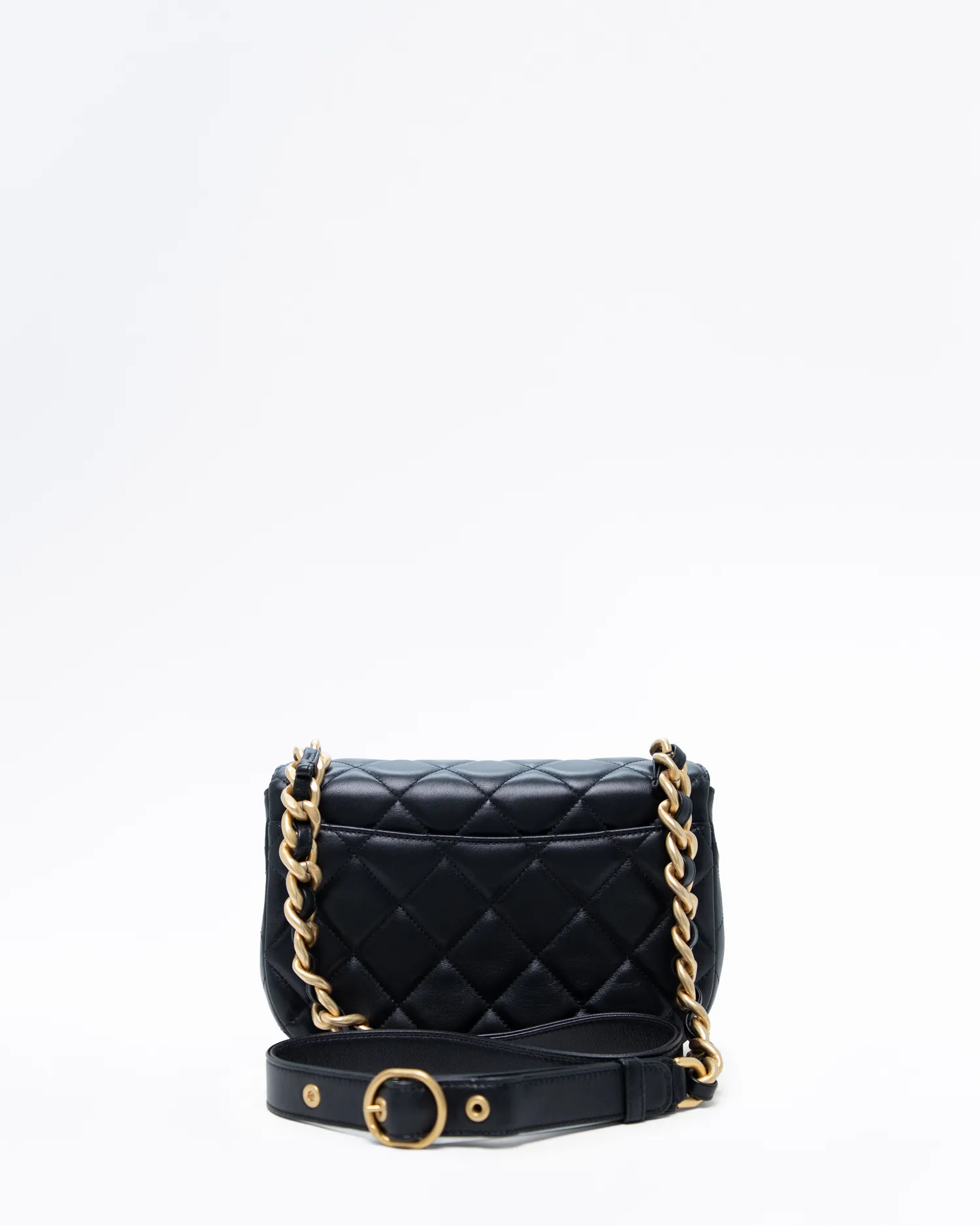 Lambskin Half Moon Crossbody Bag