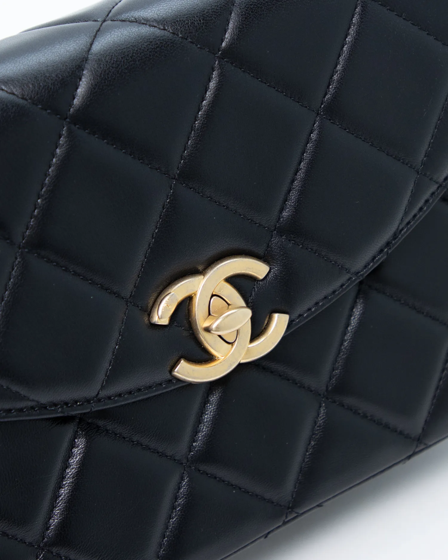 Lambskin Half Moon Crossbody Bag