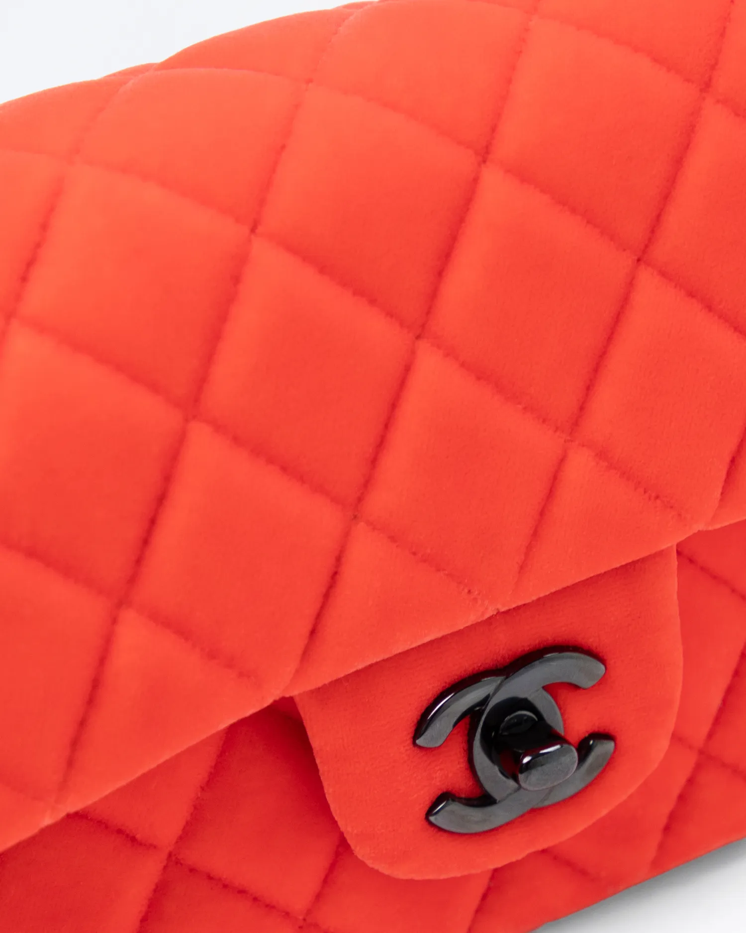 Velvet Quilted Mini Flap Bag