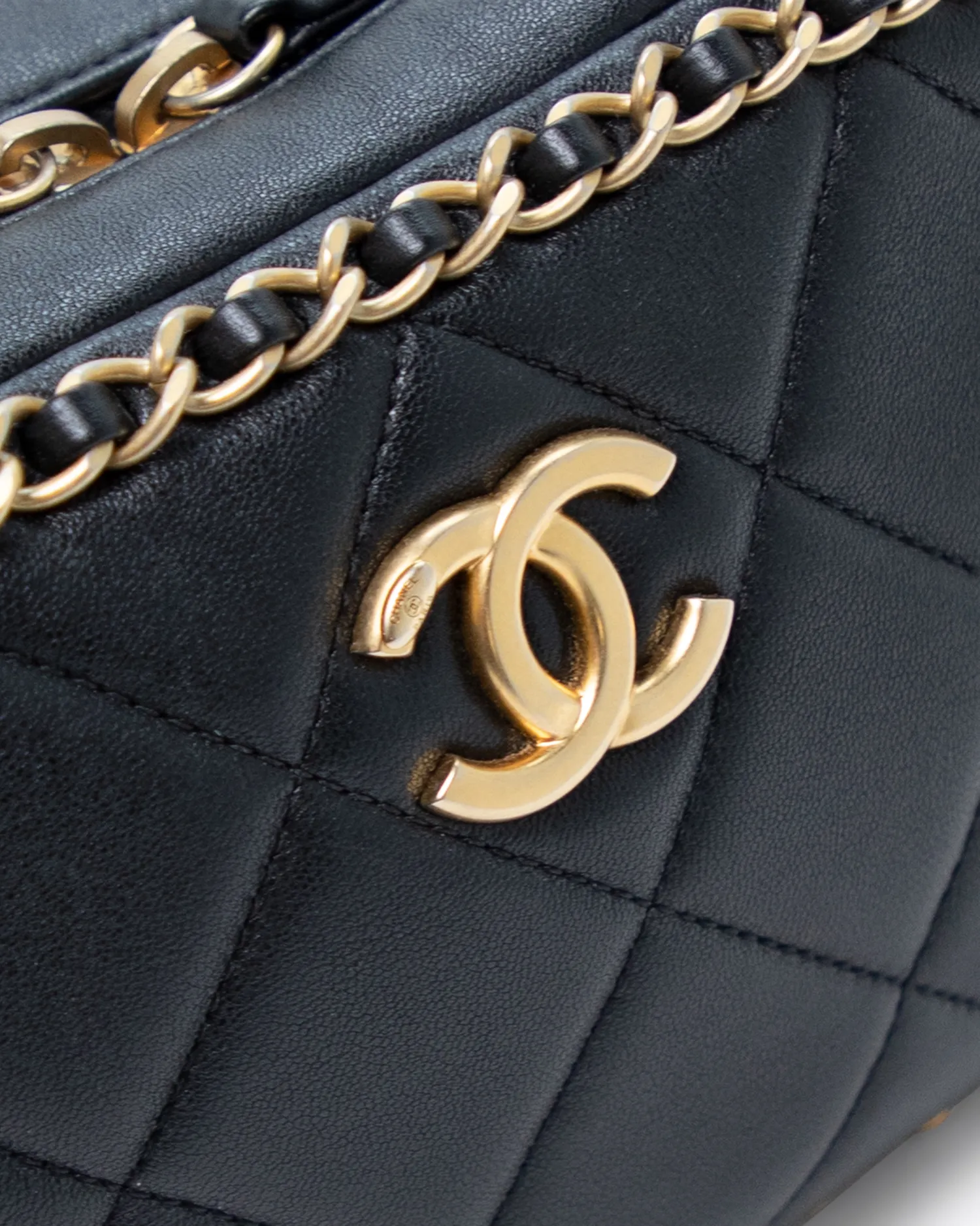 Lambskin Small Chain Around Camera Case