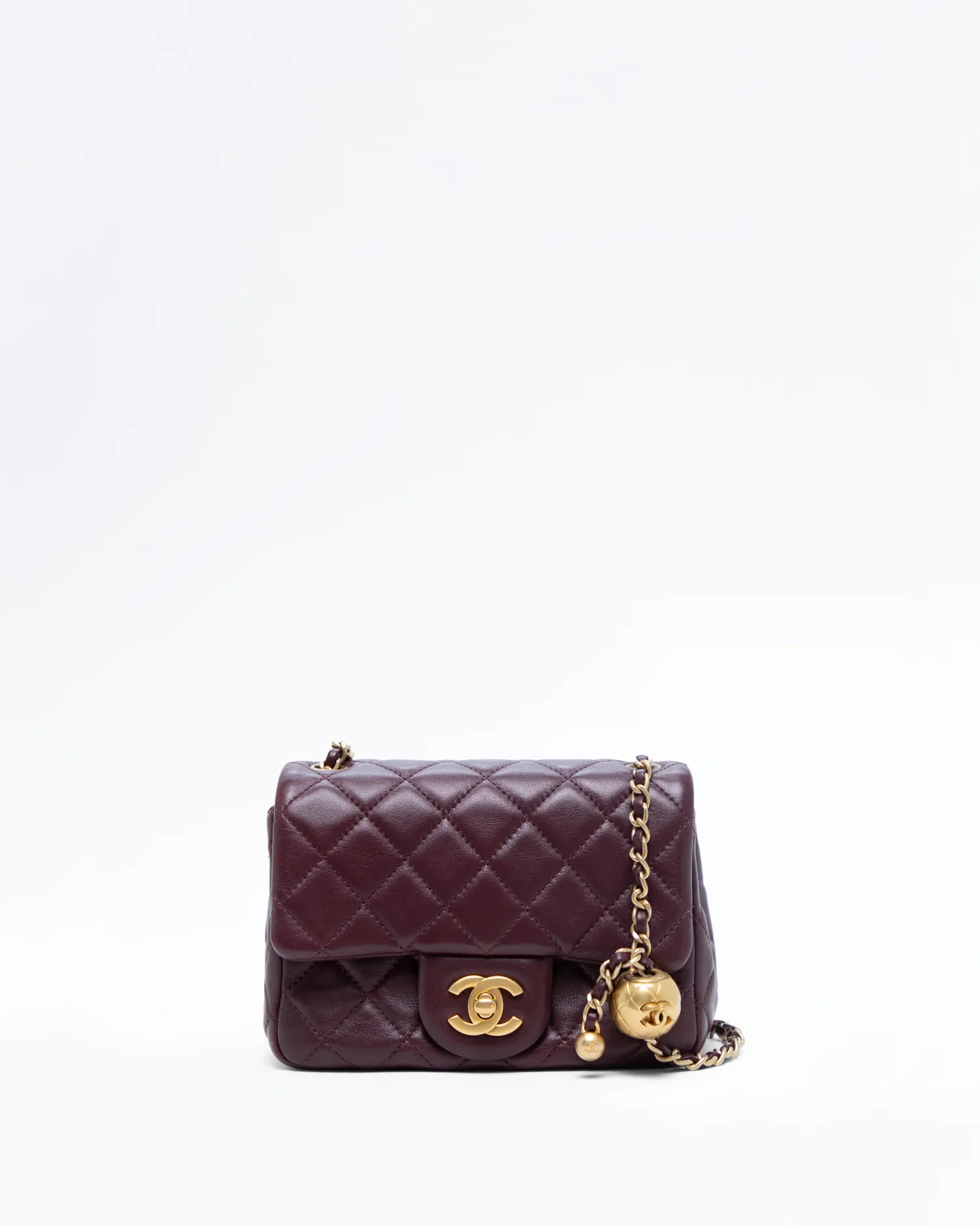 Lambskin Pearl Crush Mini Flap Bag