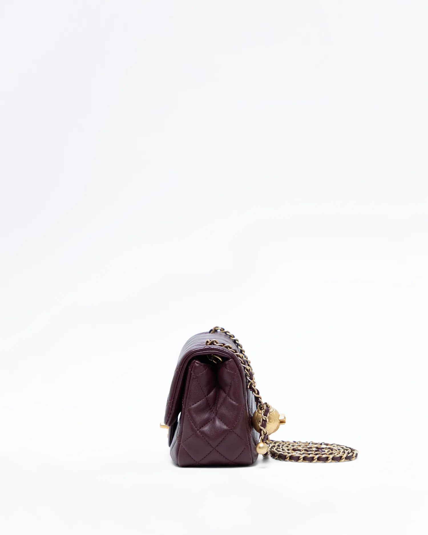 Lambskin Pearl Crush Mini Flap Bag