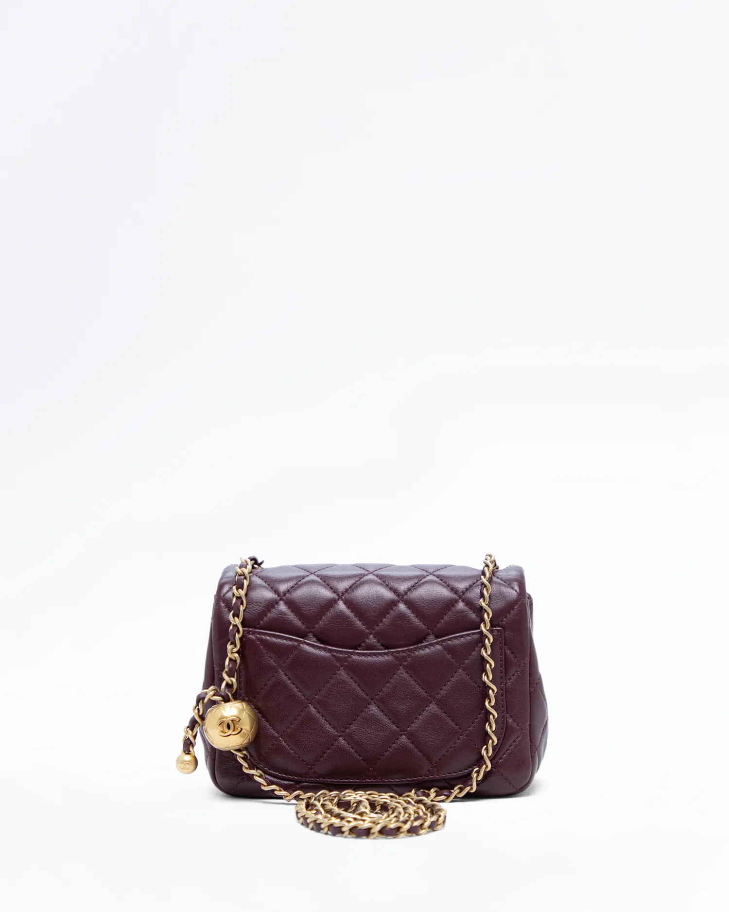 Lambskin Pearl Crush Mini Flap Bag