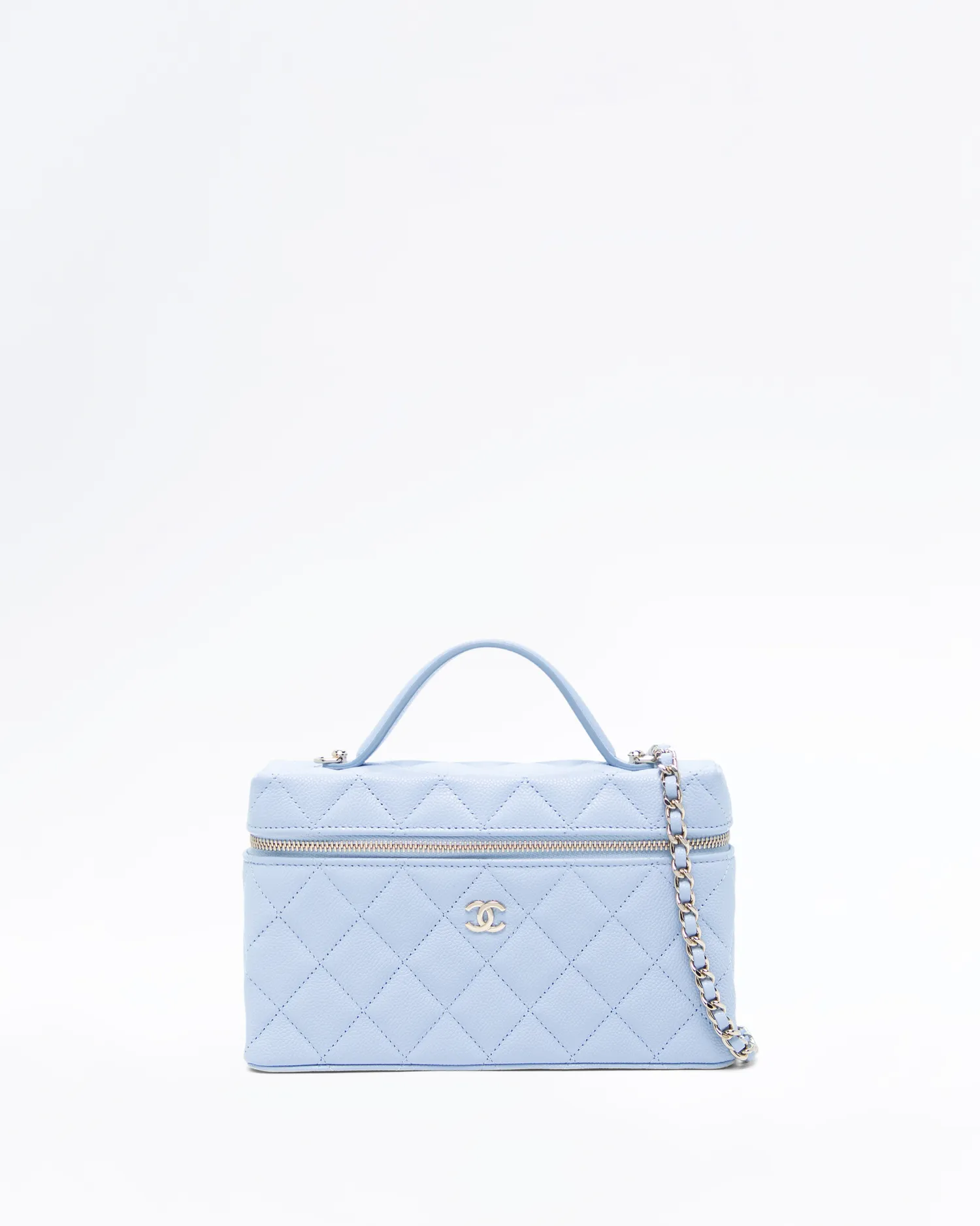 Caviar Slim Vanity Case with Chain