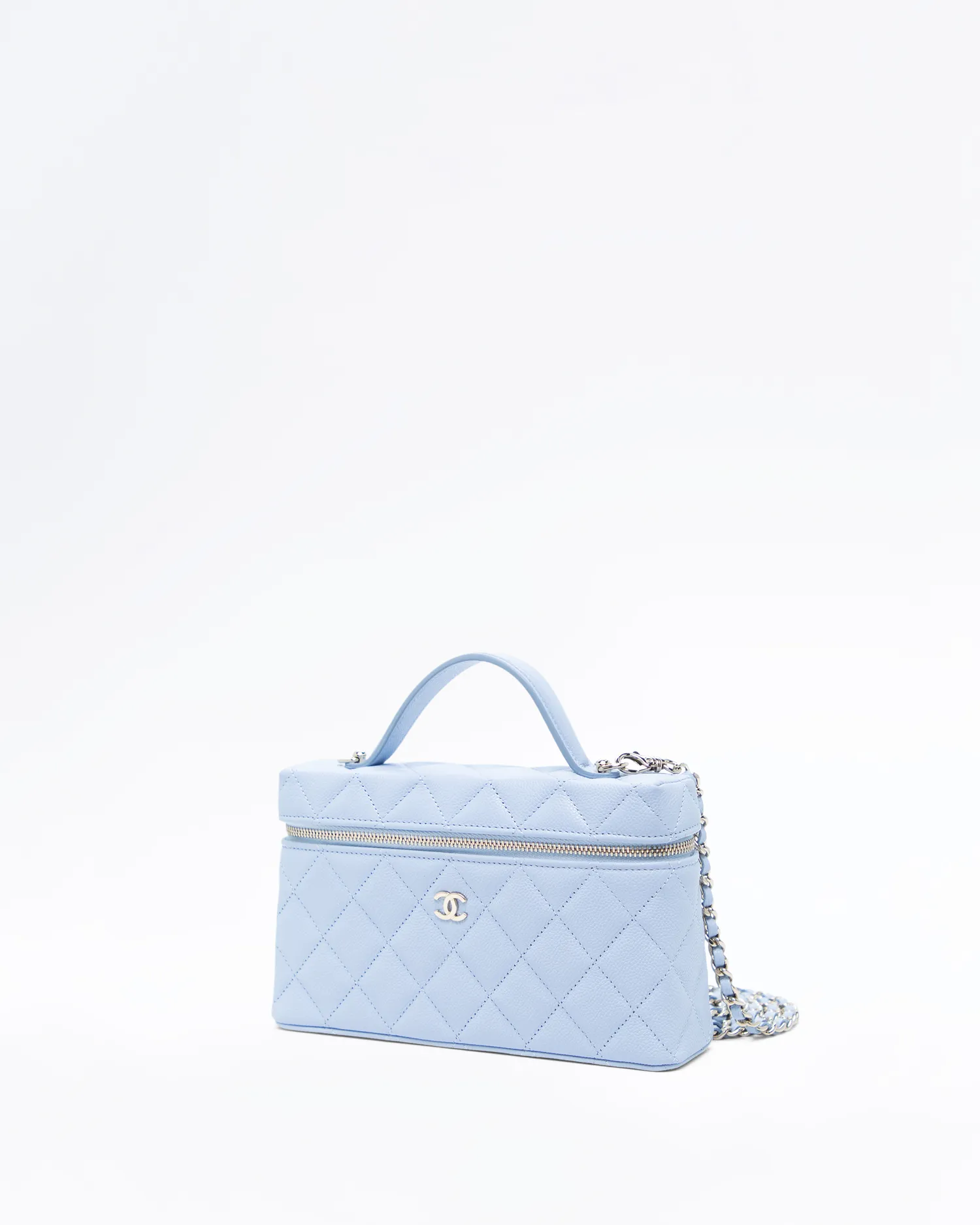 Caviar Slim Vanity Case with Chain