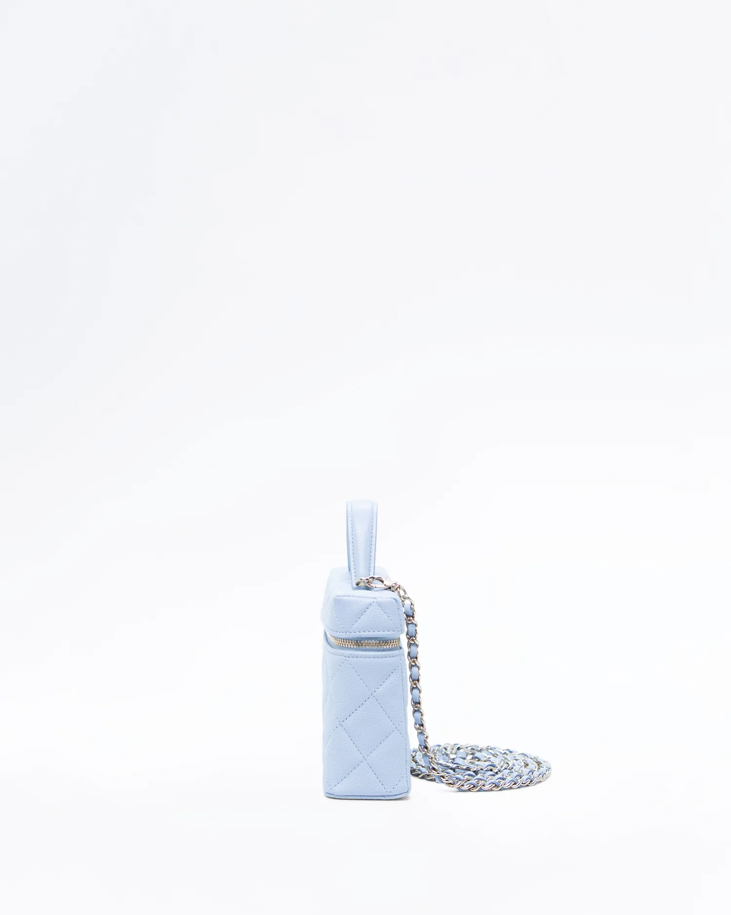 Caviar Slim Vanity Case with Chain