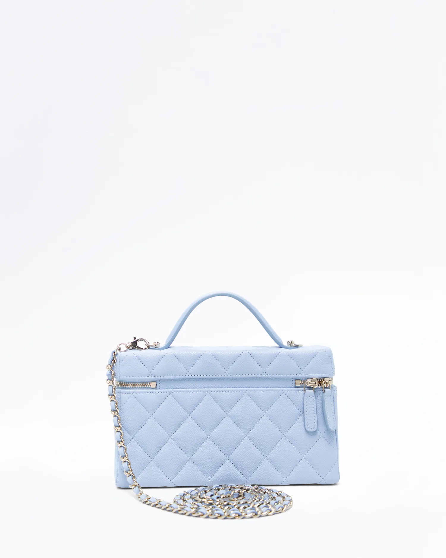 Caviar Slim Vanity Case with Chain
