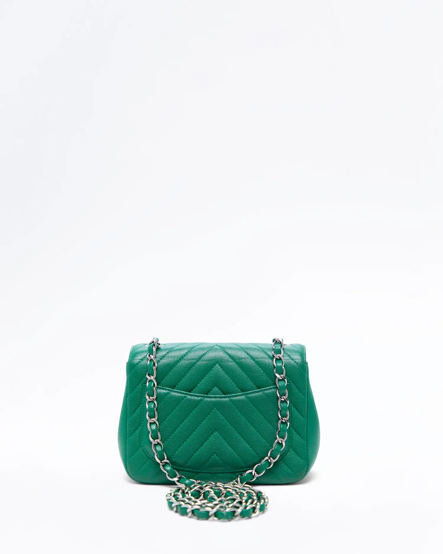 Caviar Chevron Mini Flap Bag
