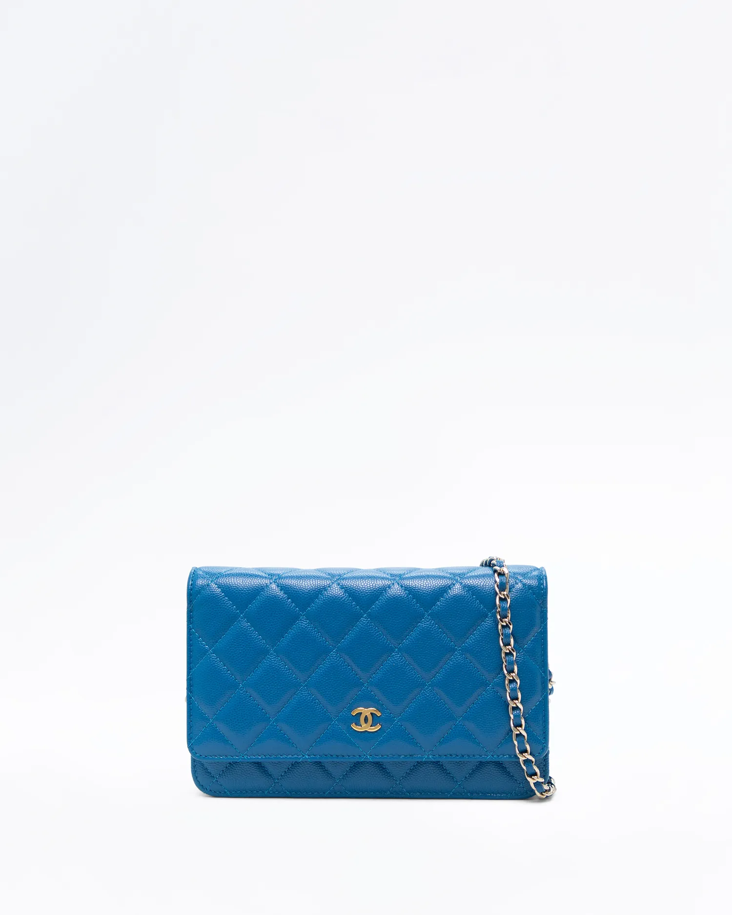 Caviar Quilted Wallet on a Chain