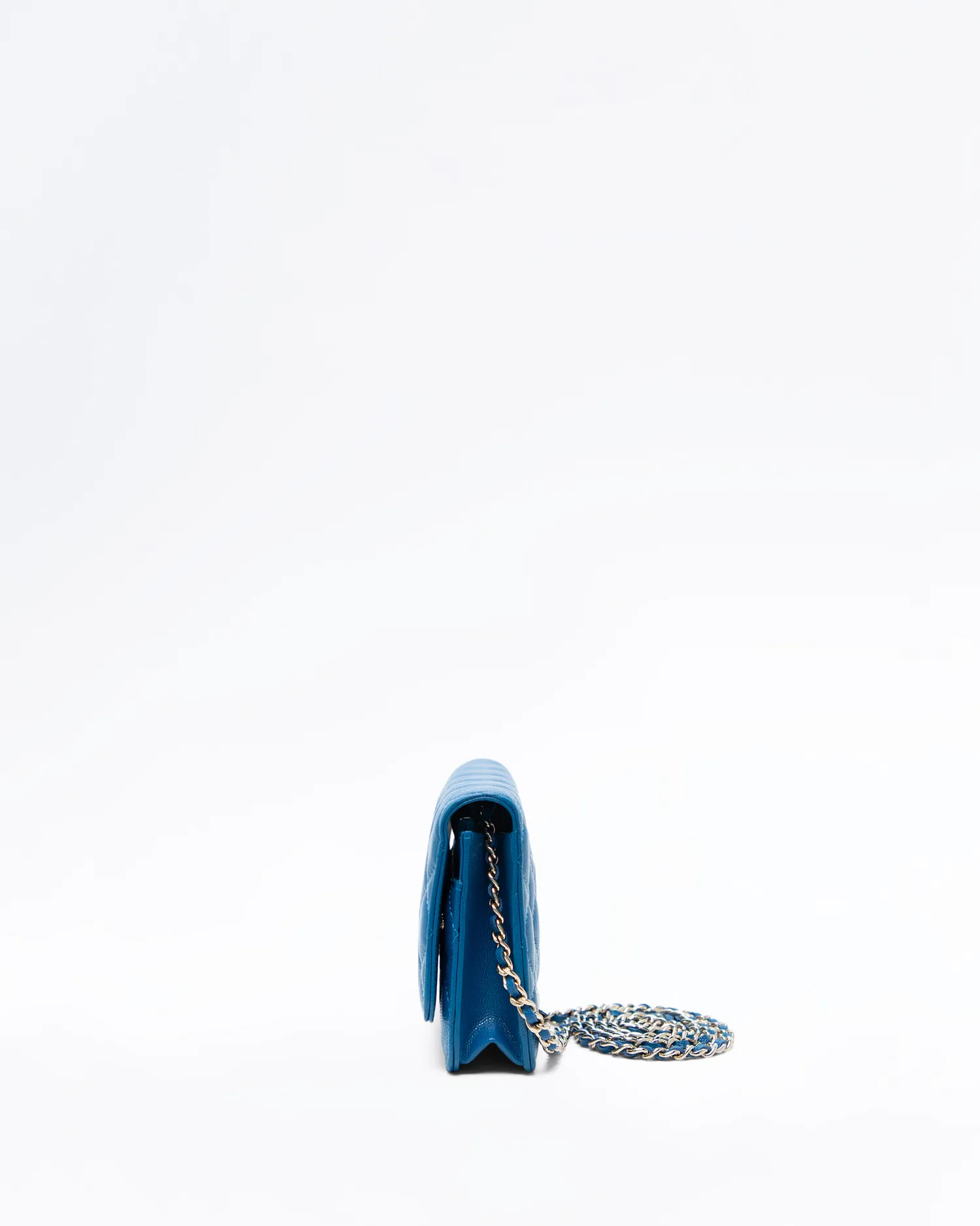 Caviar Quilted Wallet on a Chain