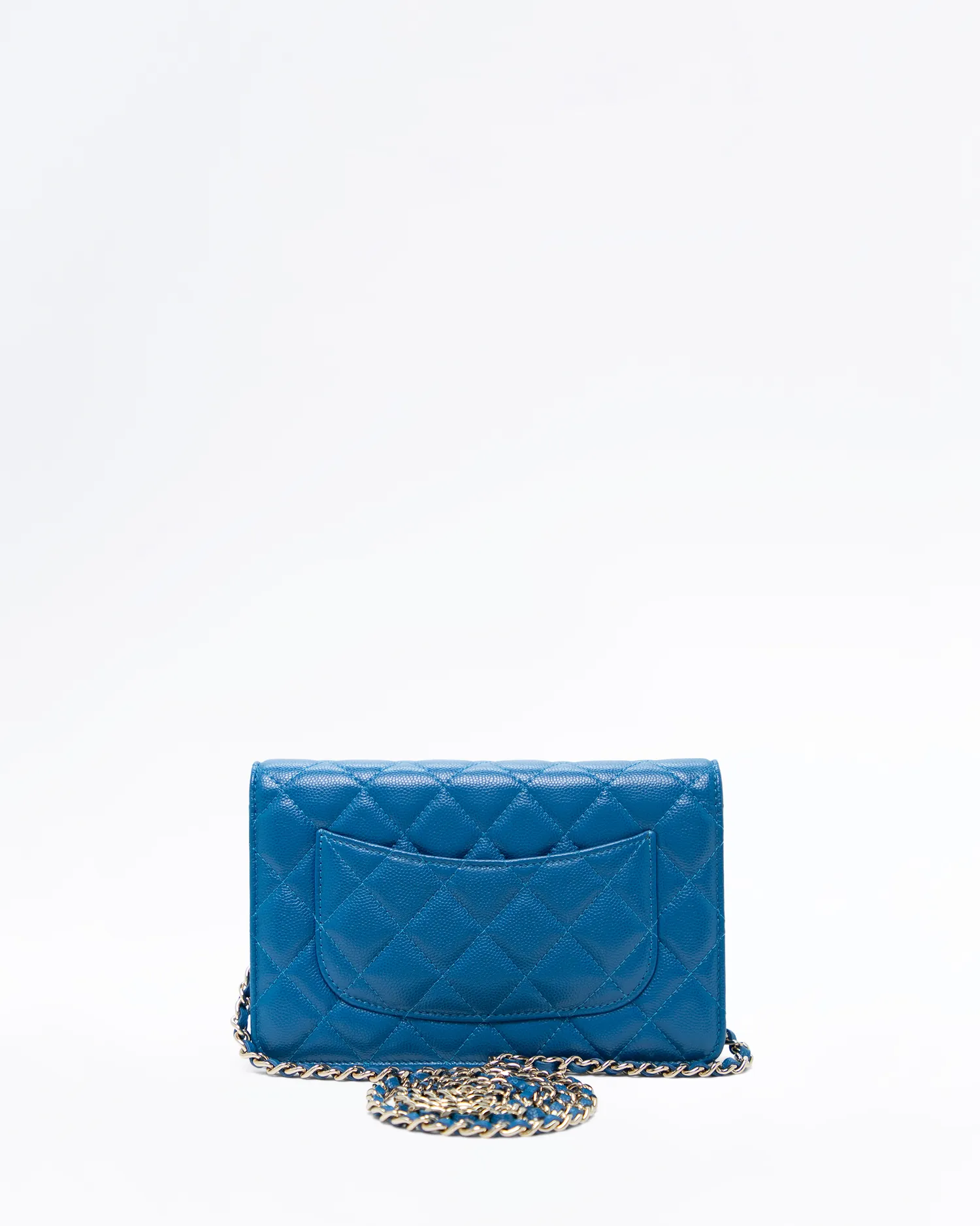 Caviar Quilted Wallet on a Chain