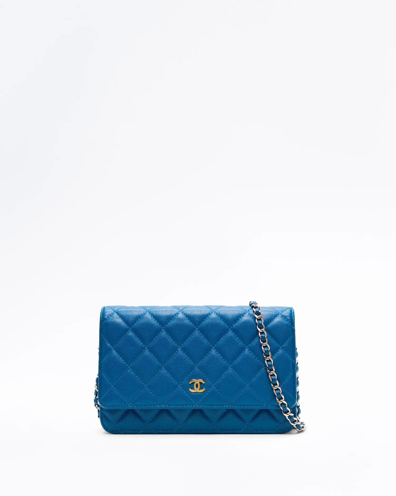 Caviar Quilted Wallet on a Chain