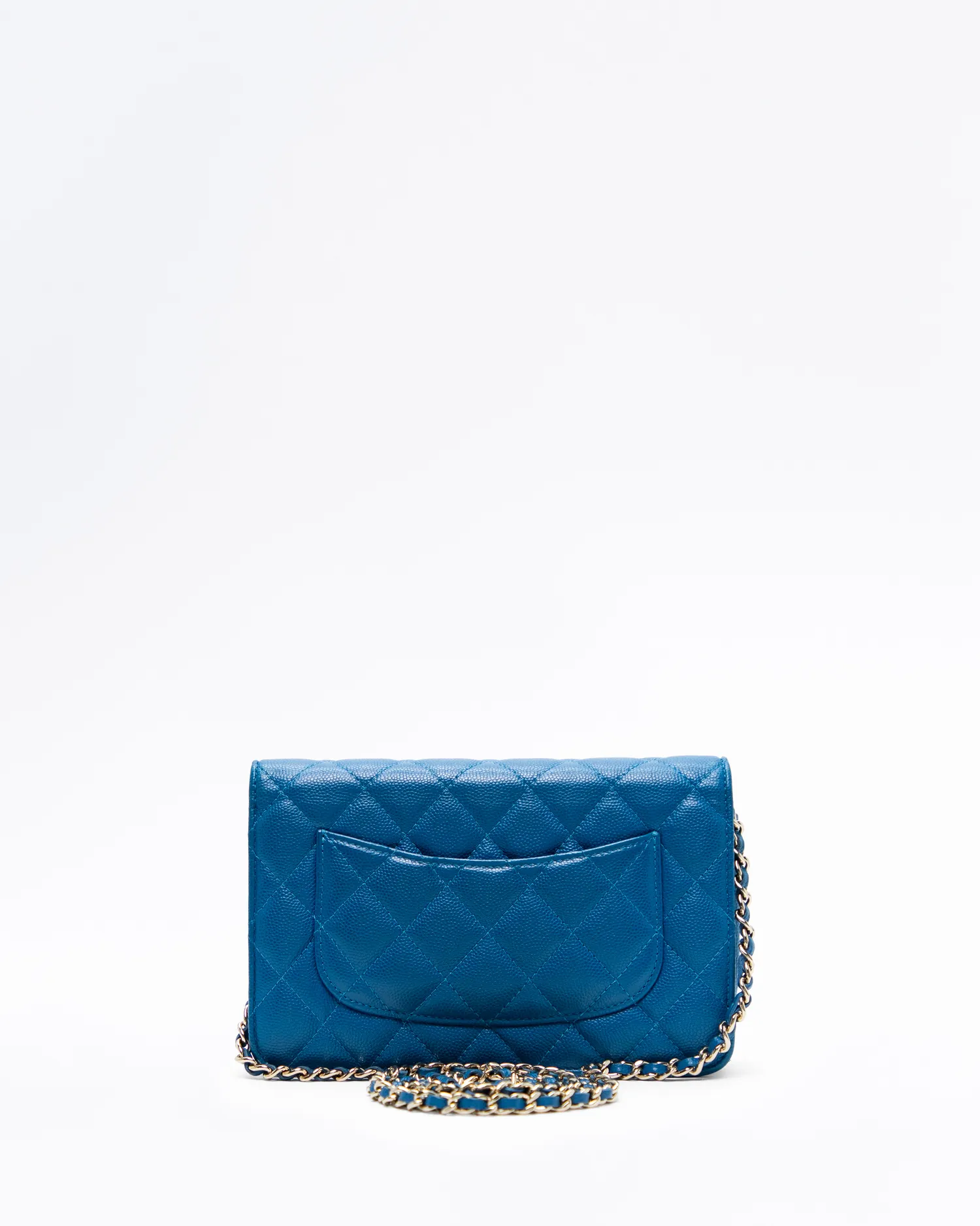 Caviar Quilted Wallet on a Chain