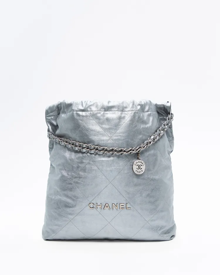 Metallic Chanel 22 Large Handbag