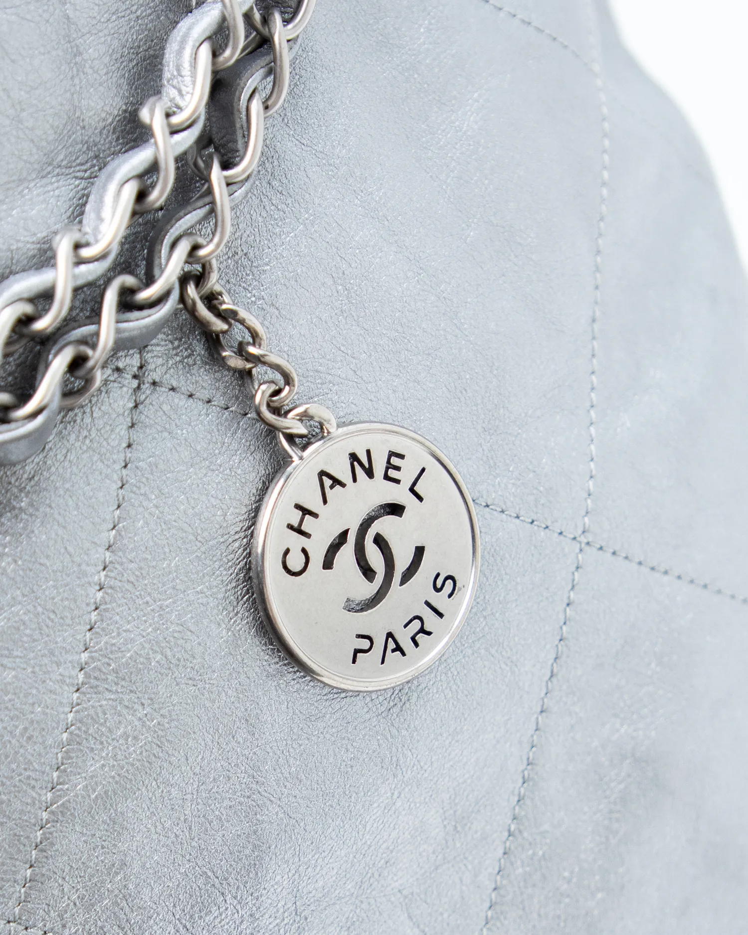 Metallic Chanel 22 Large Handbag