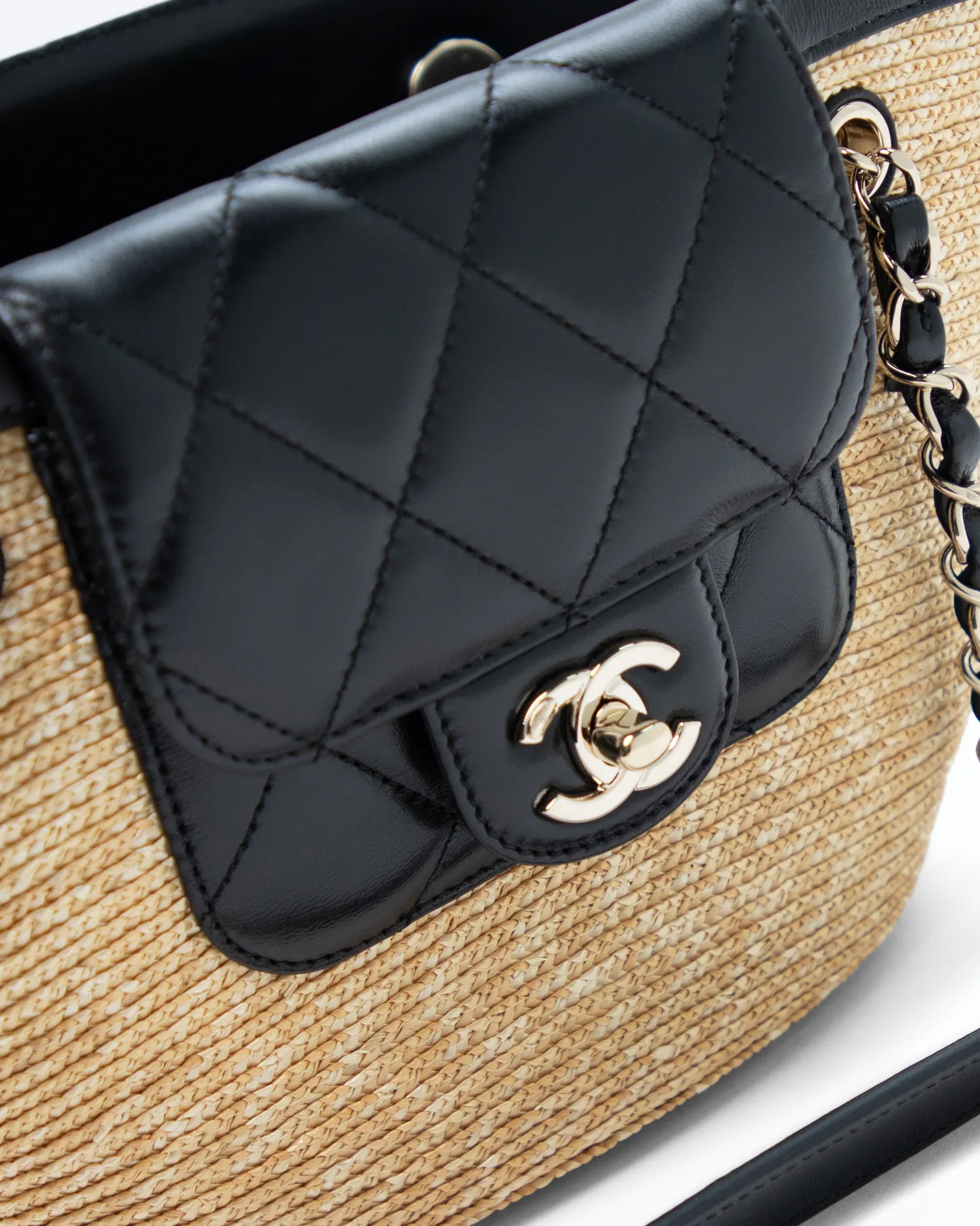 Braided Straw Small Shopping Bag
