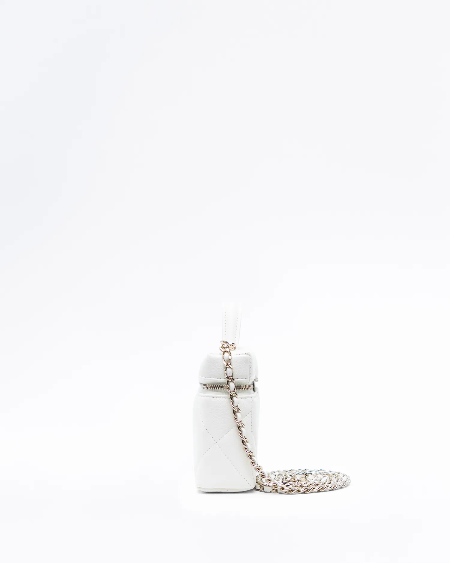 Caviar Slim Vanity Case with Chain
