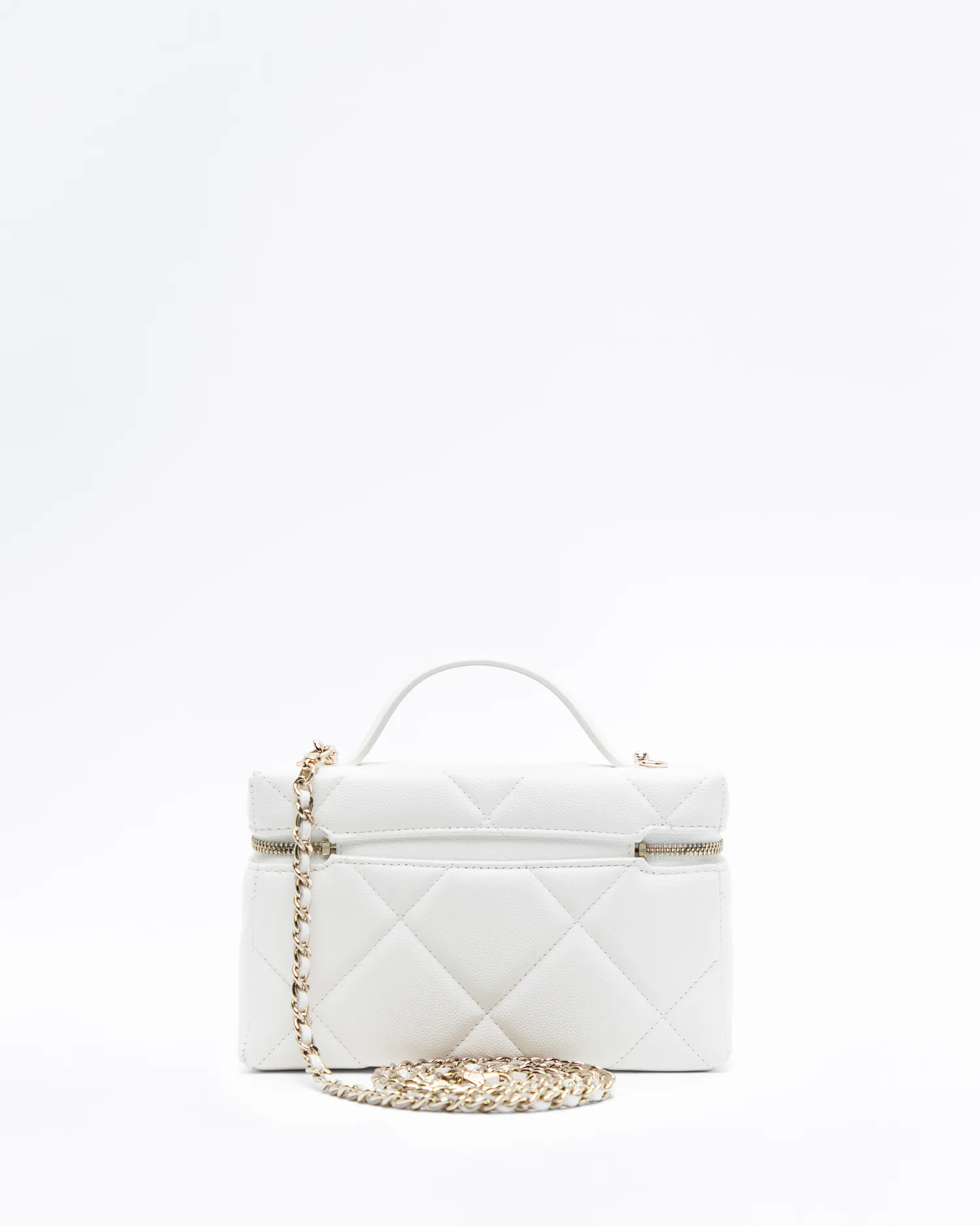 Caviar Slim Vanity Case with Chain
