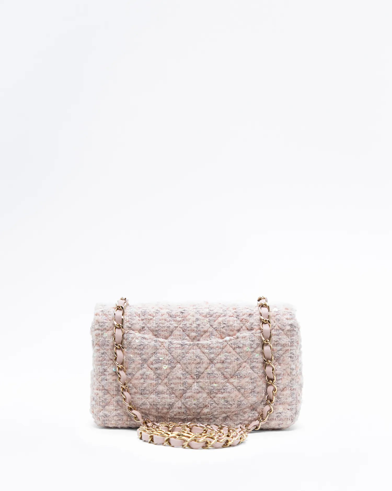 Tweed Sequin Mini Classic Flap Bag