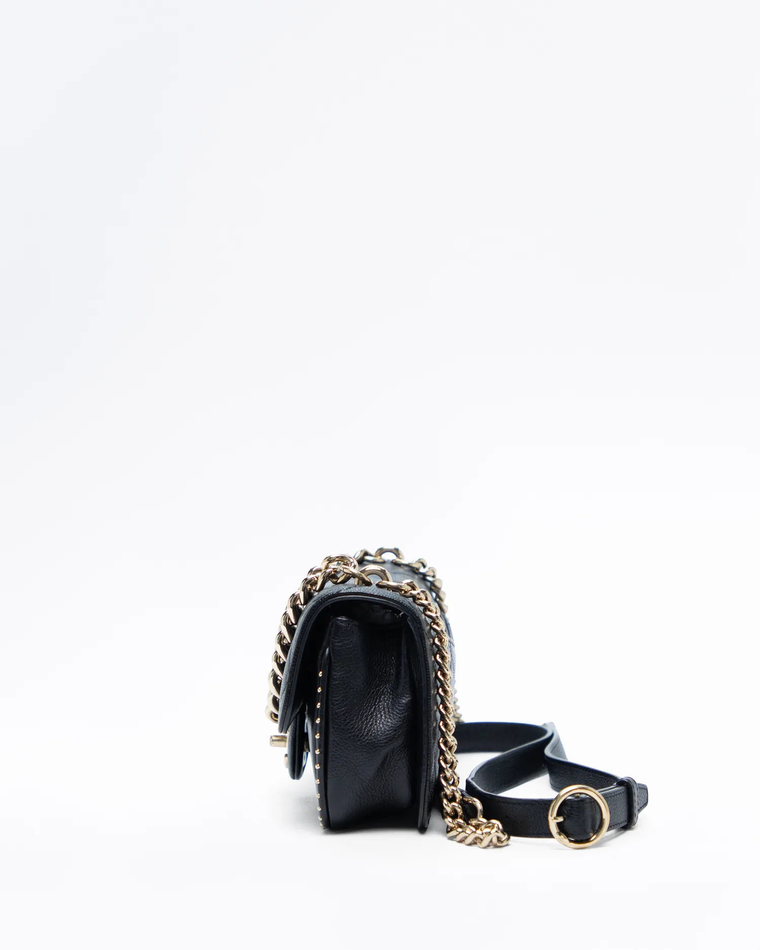 Caviar Quilted Studded Small Flap Bag
