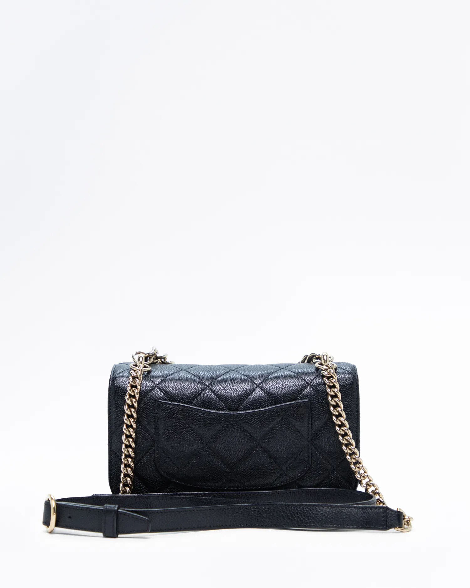Caviar Quilted Studded Small Flap Bag