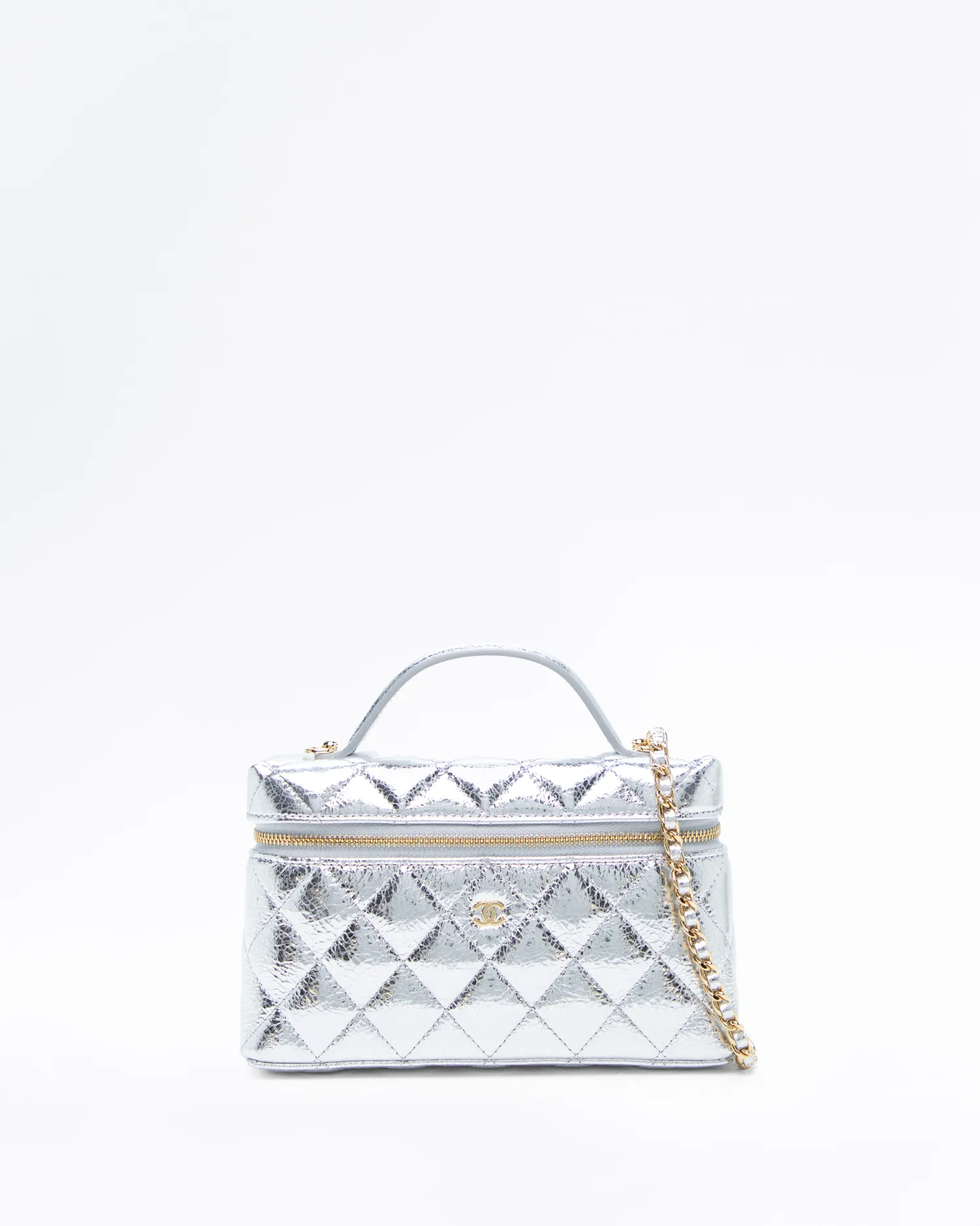 Metallic Slim Vanity Case with Chain