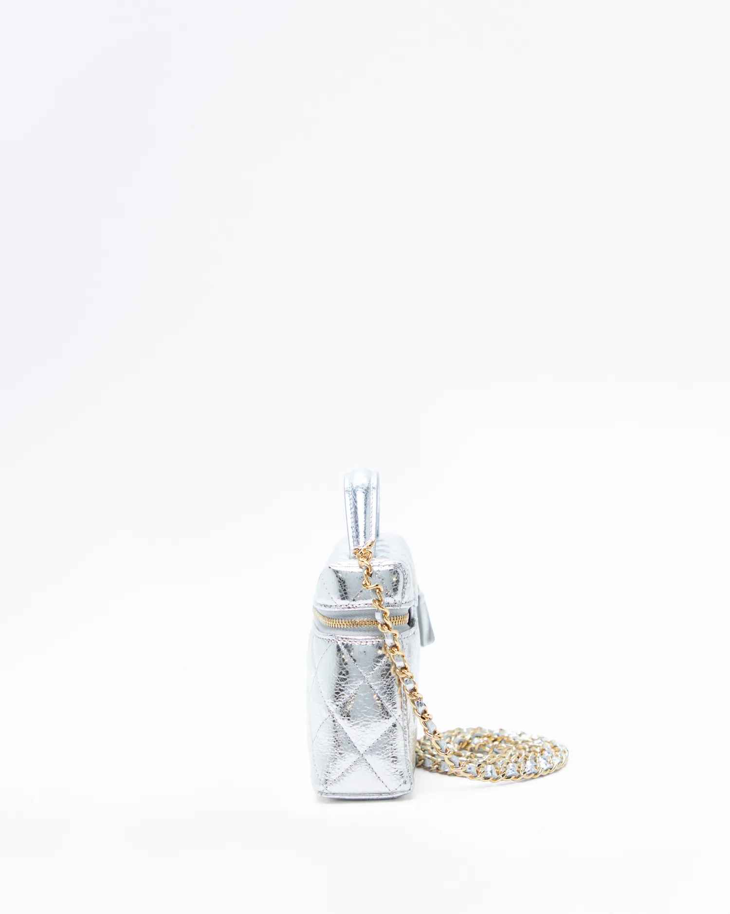Metallic Slim Vanity Case with Chain