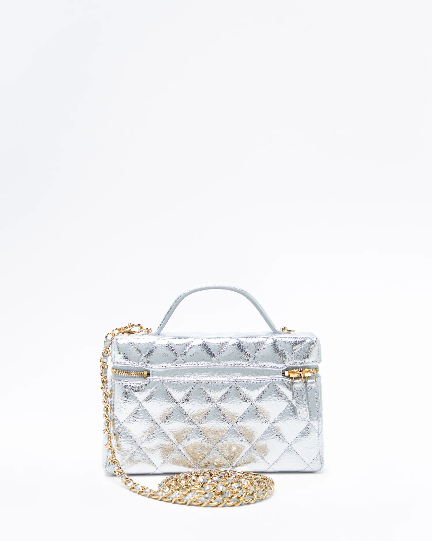Metallic Slim Vanity Case with Chain
