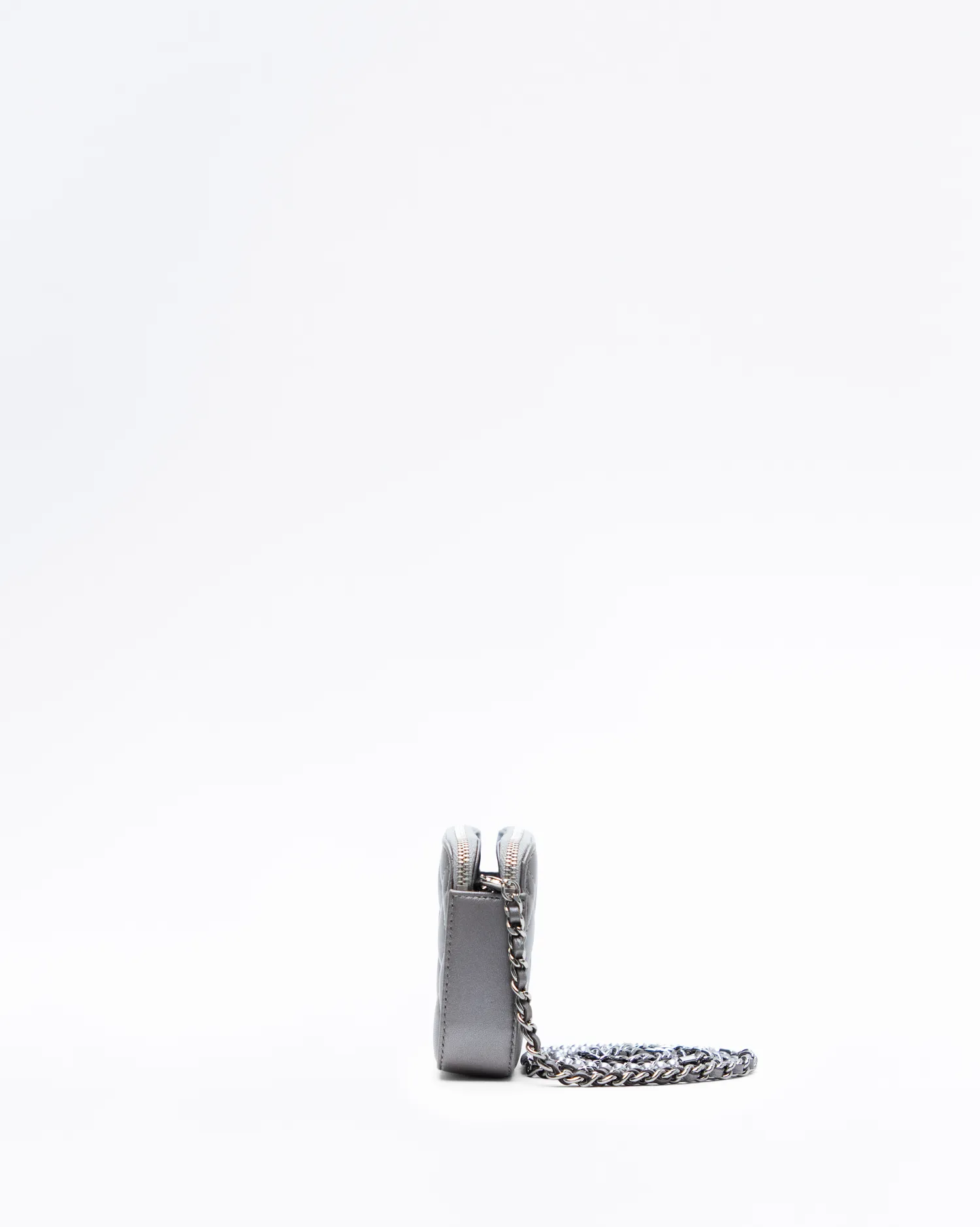 Pearl Quilted Clutch with Chain