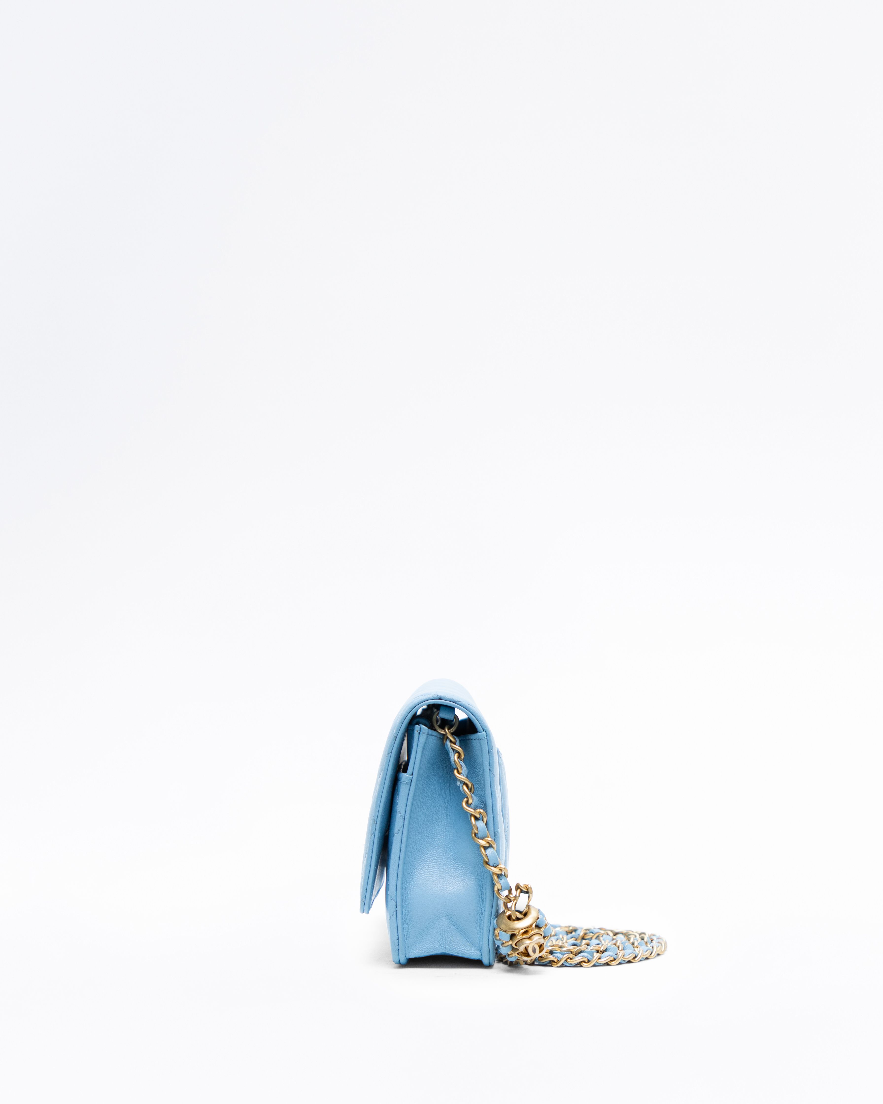 Chanel Lambskin Pearl Crush Wallet on a Chain | Vivrelle