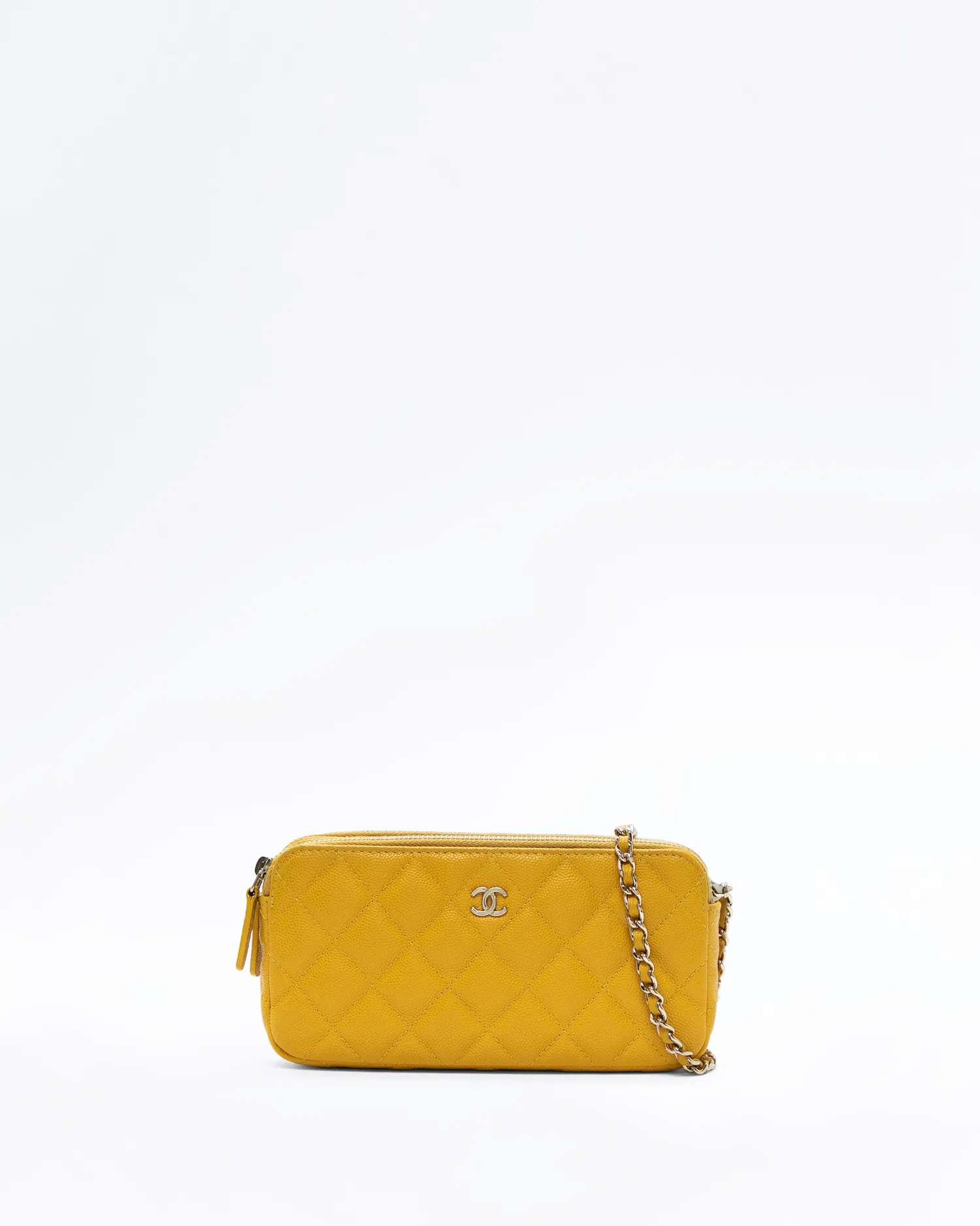 Caviar Quilted Clutch with Chain
