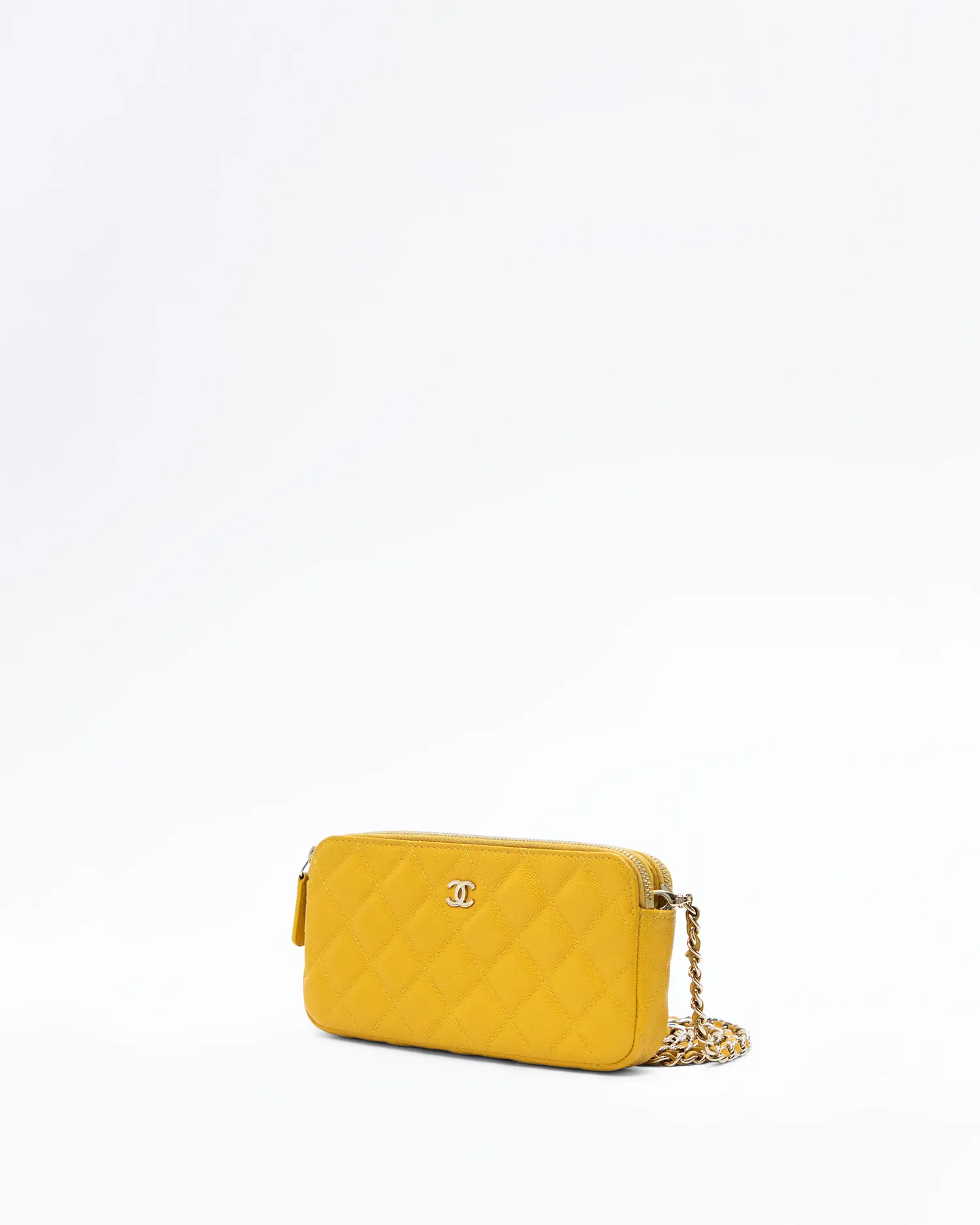 Caviar Quilted Clutch with Chain