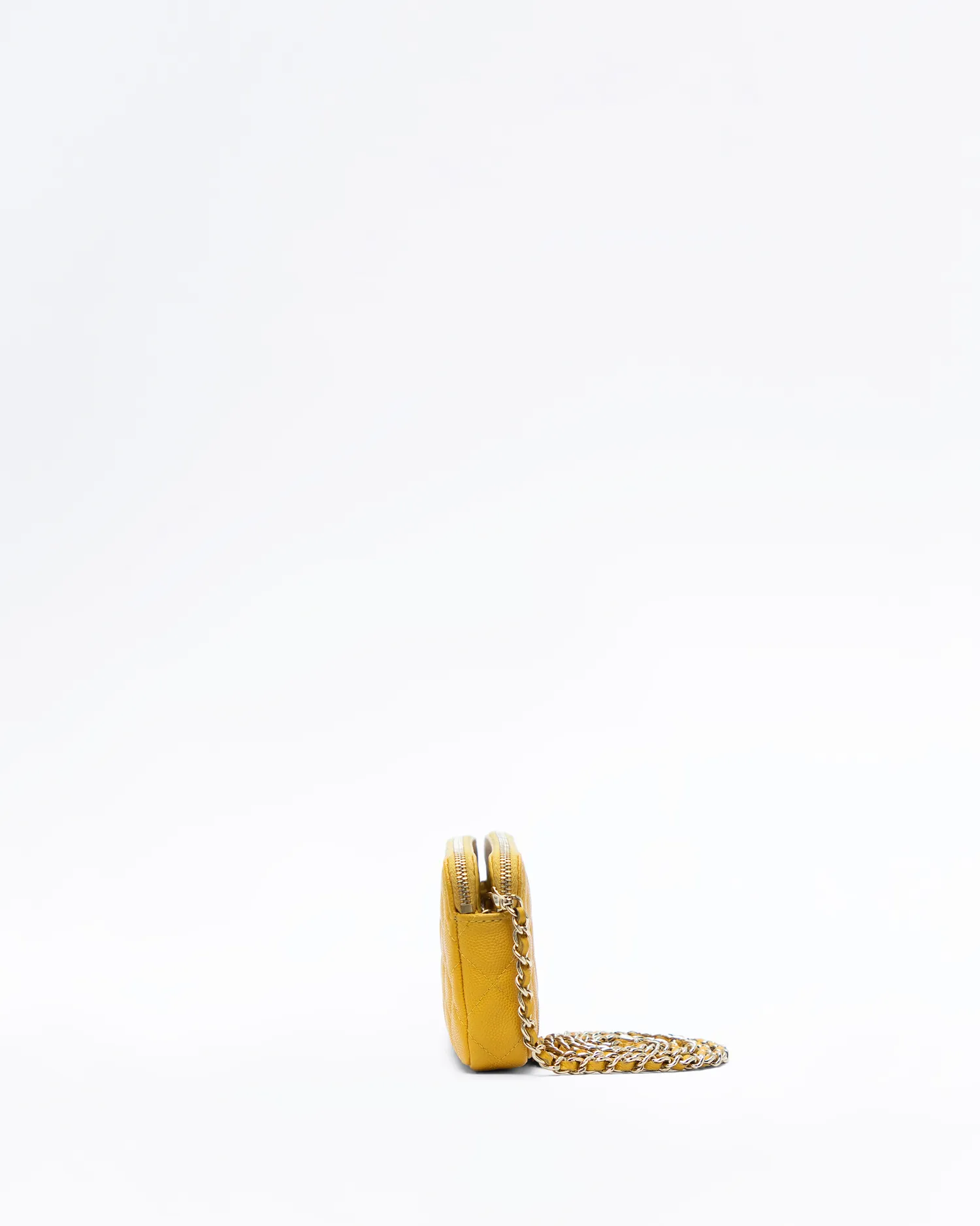 Caviar Quilted Clutch with Chain
