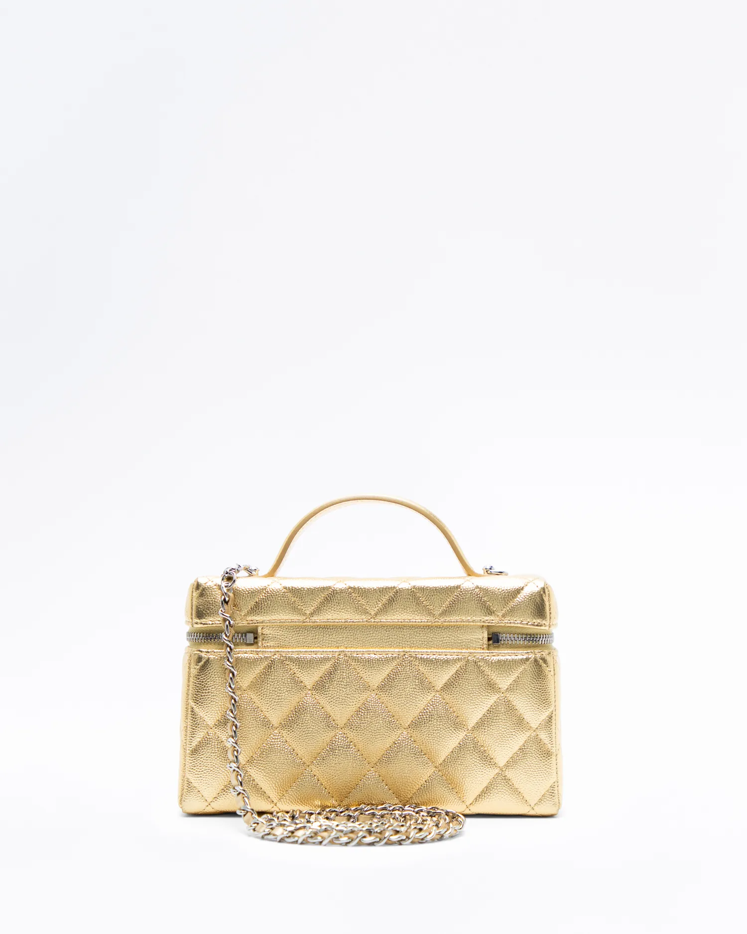 Caviar Slim Vanity Case with Chain