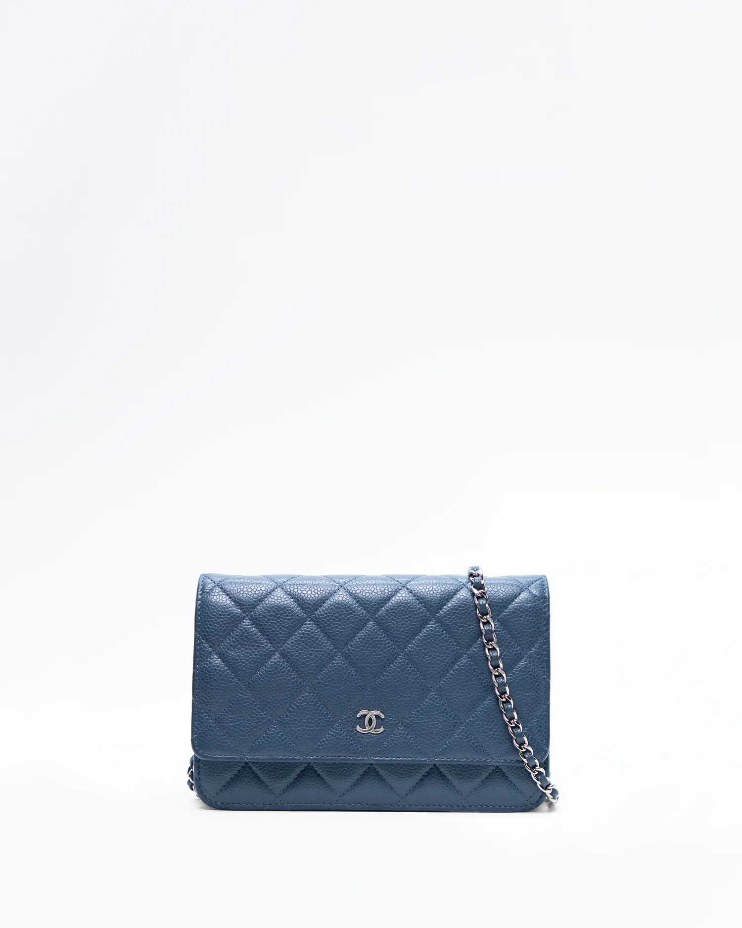 Caviar Quilted Wallet on a Chain