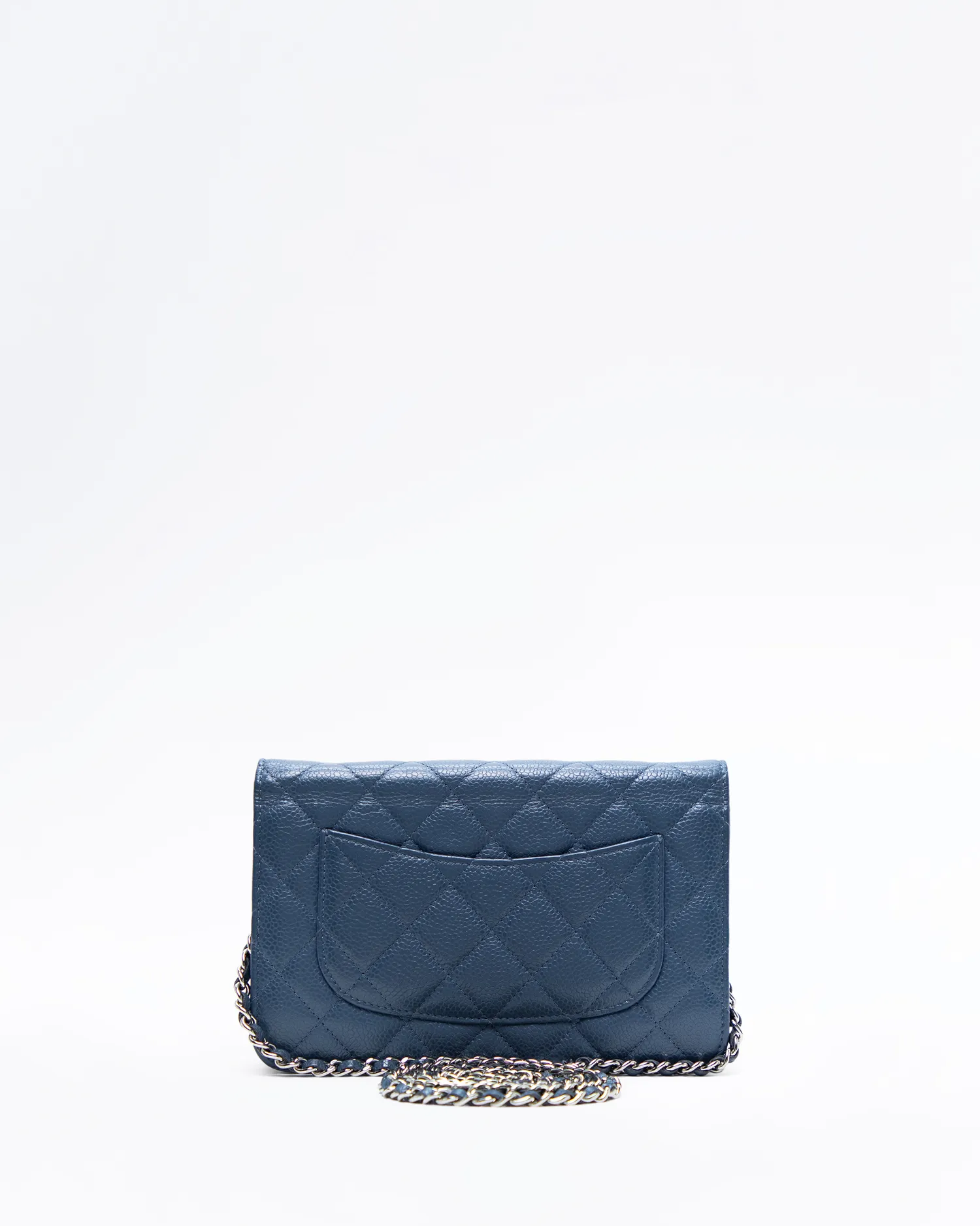 Caviar Quilted Wallet on a Chain
