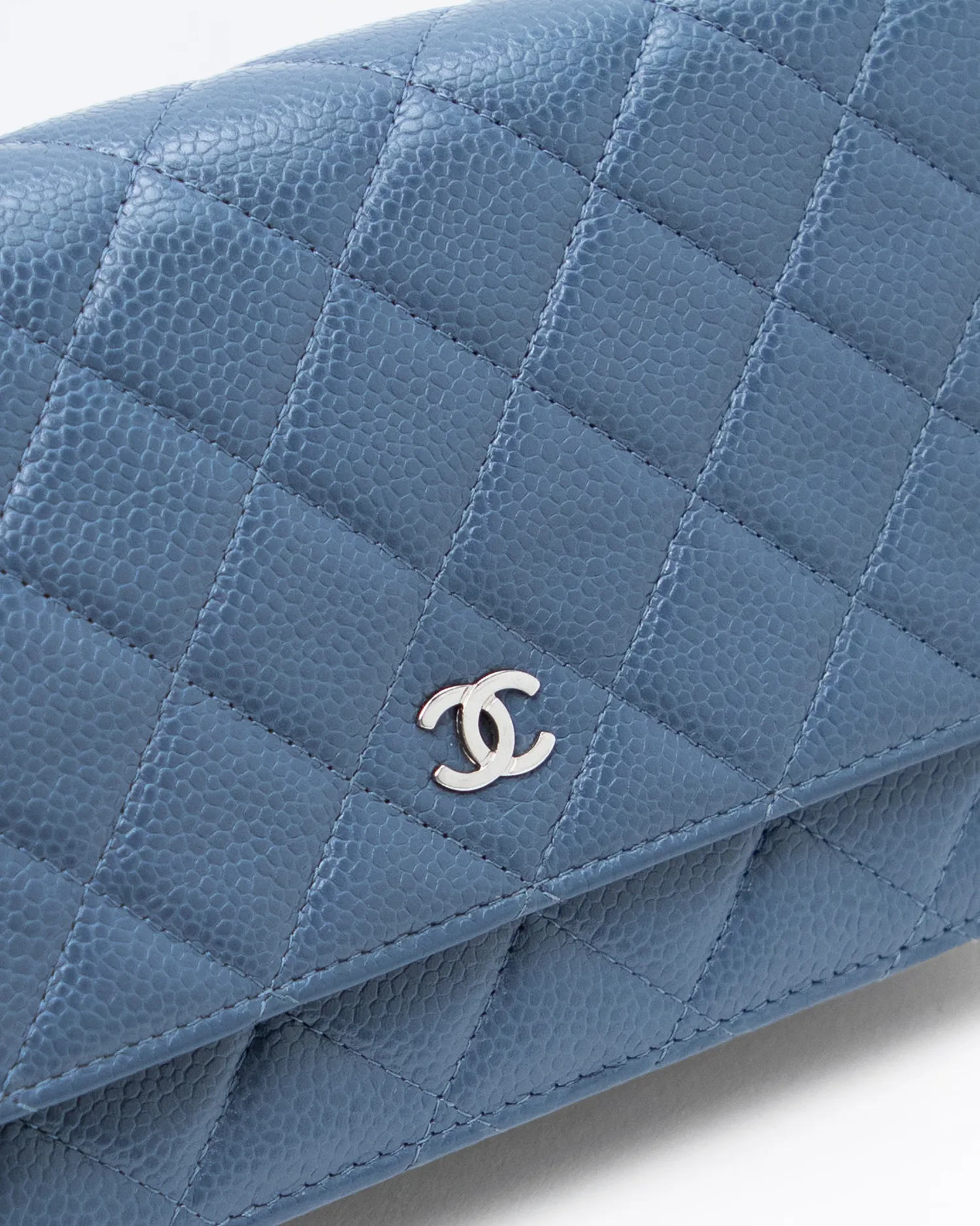 Caviar Quilted Wallet on a Chain