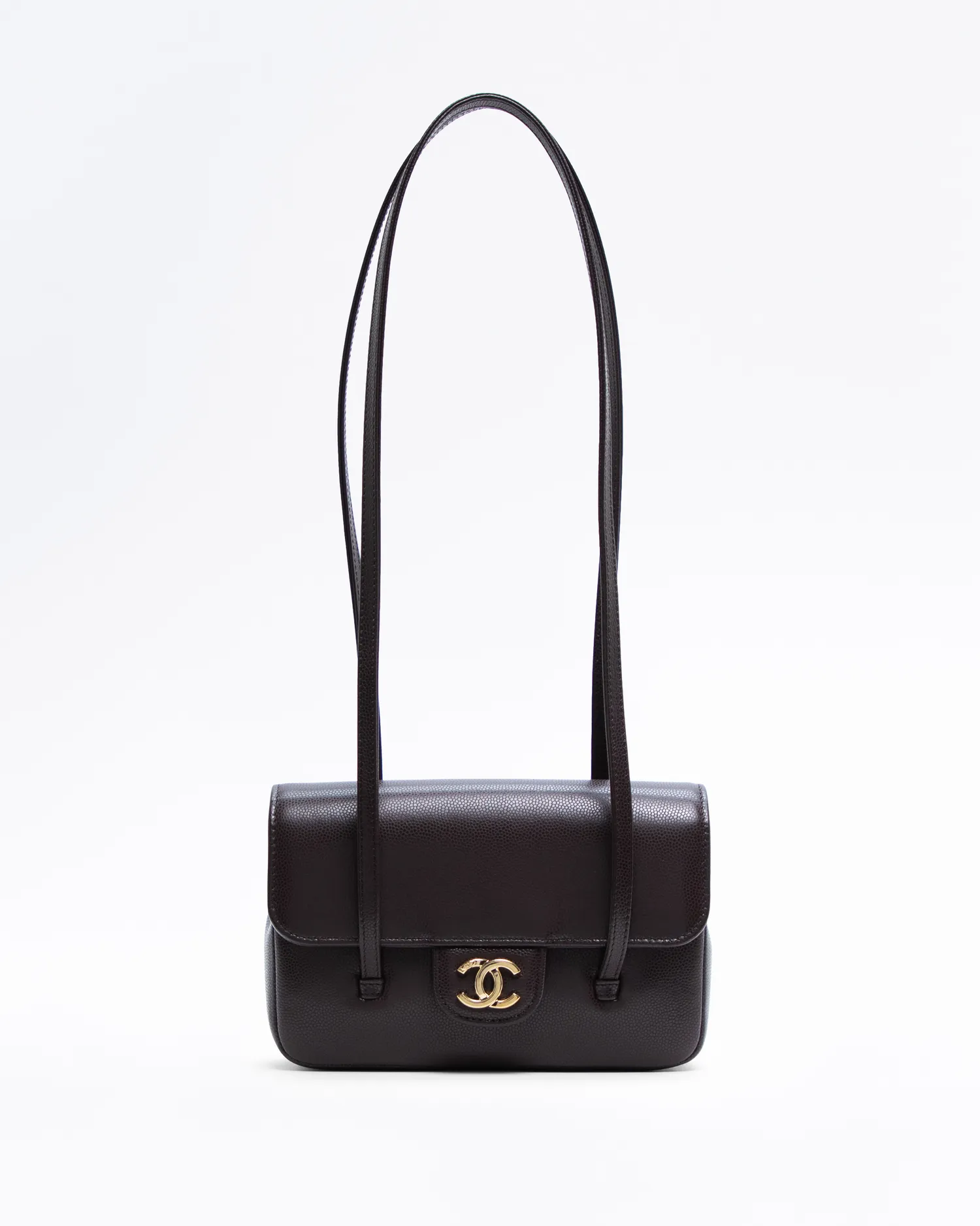 Caviar Preppy Coco Clutch with Strap