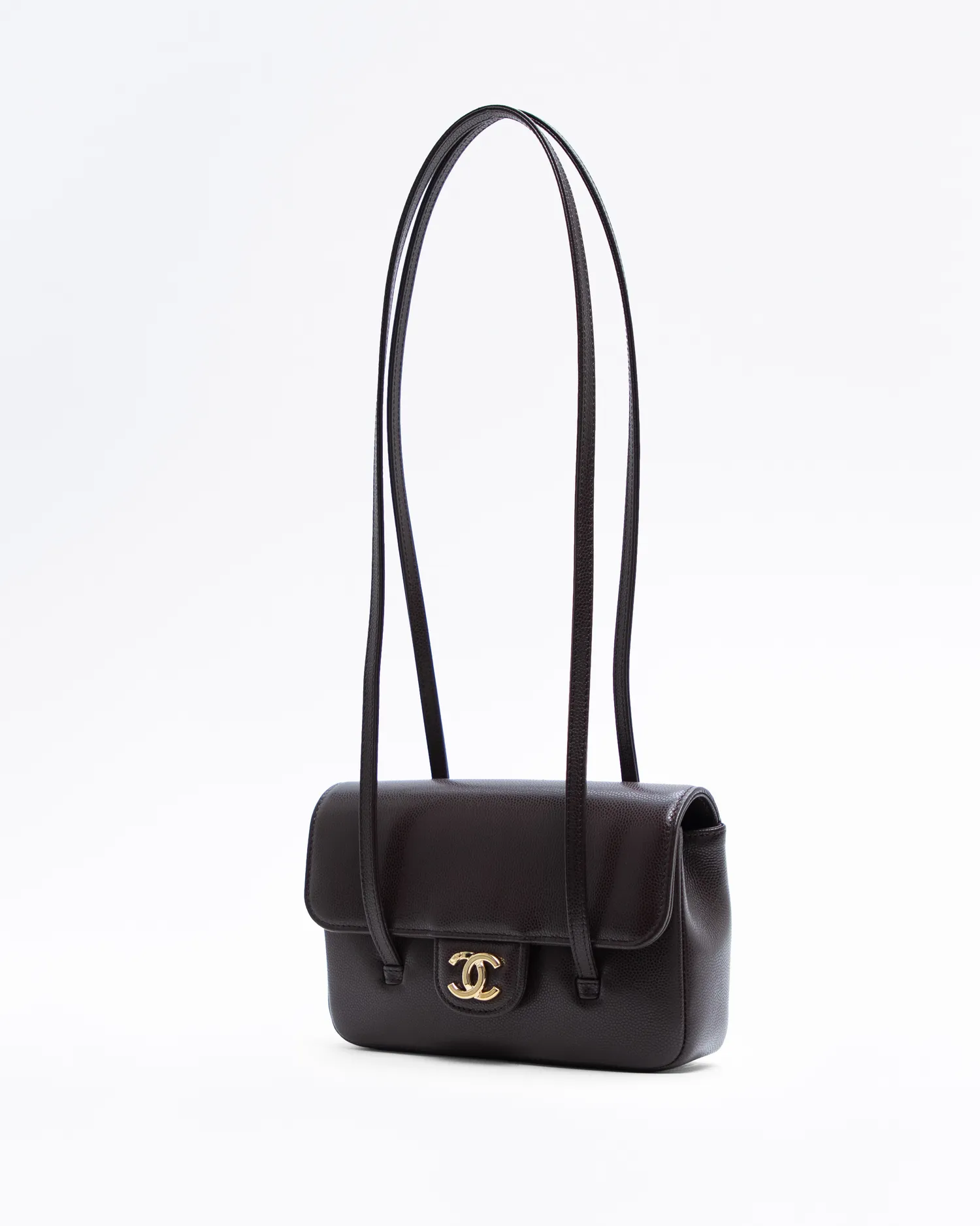 Caviar Preppy Coco Clutch with Strap