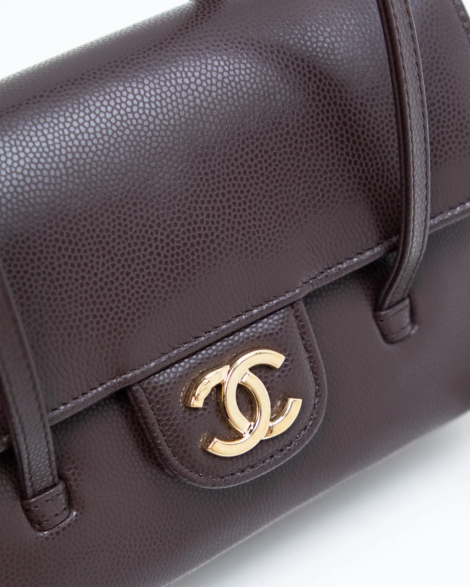 Caviar Preppy Coco Clutch with Strap