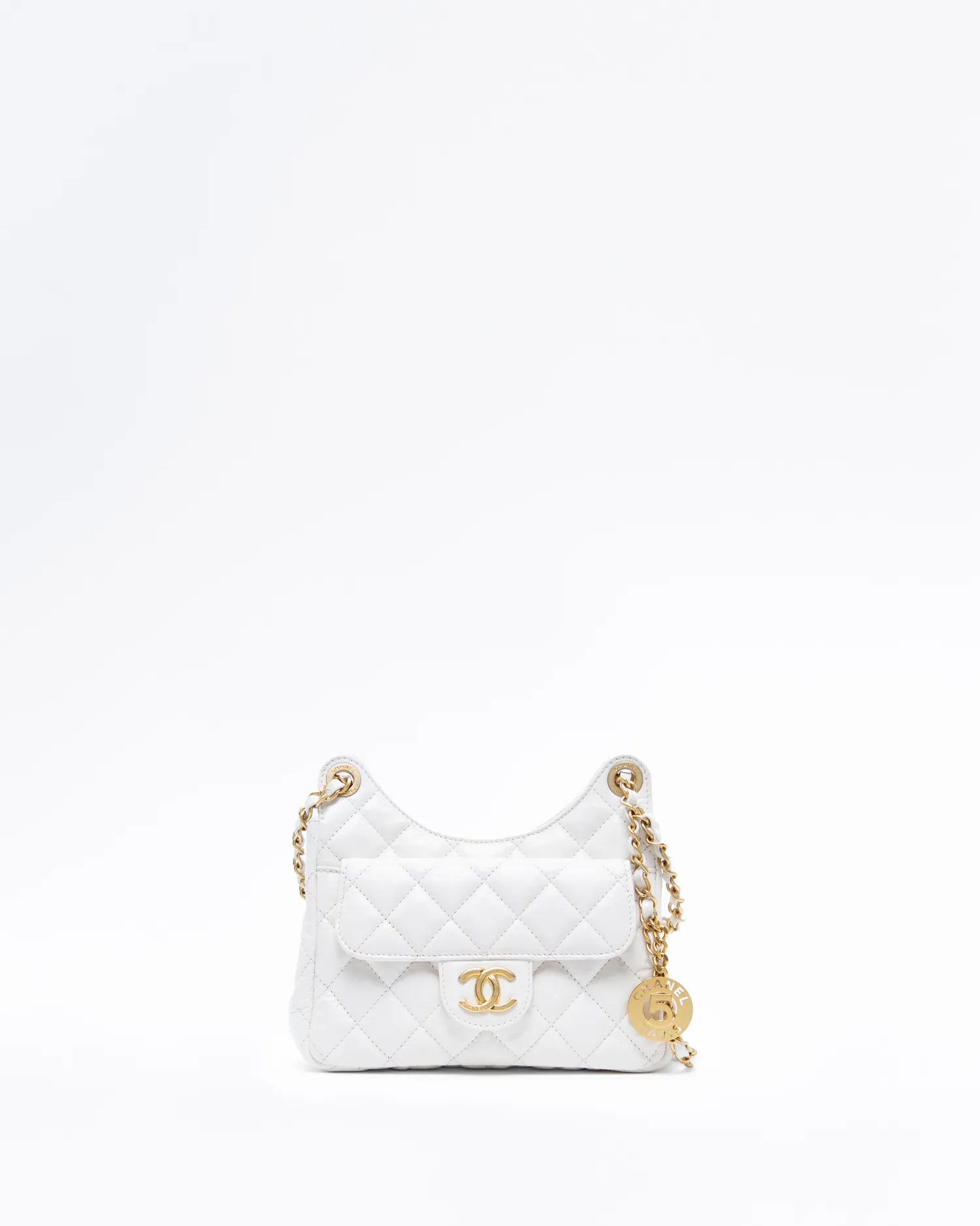 Glazed Wavy CC Small Hobo Bag