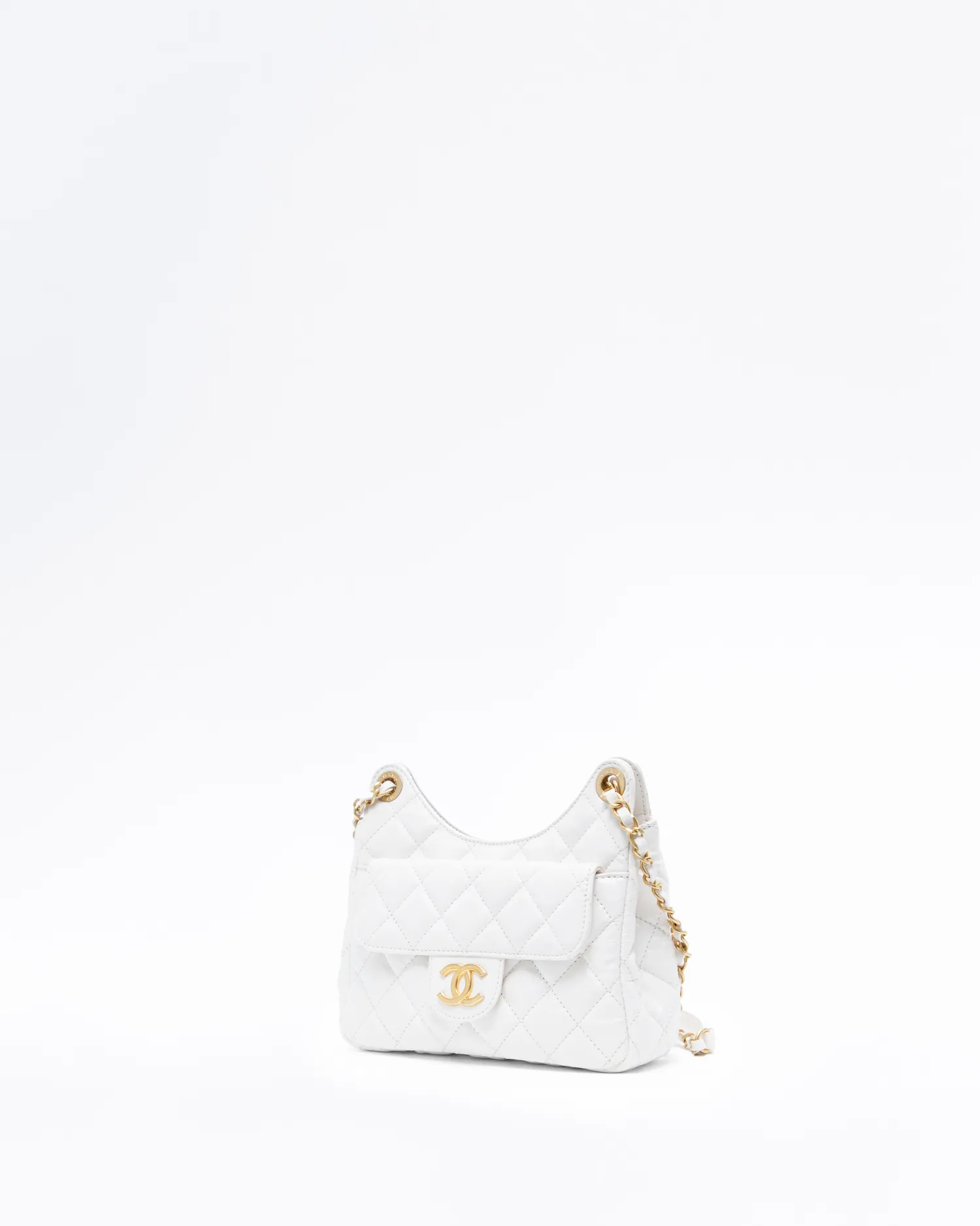 Glazed Wavy CC Small Hobo Bag