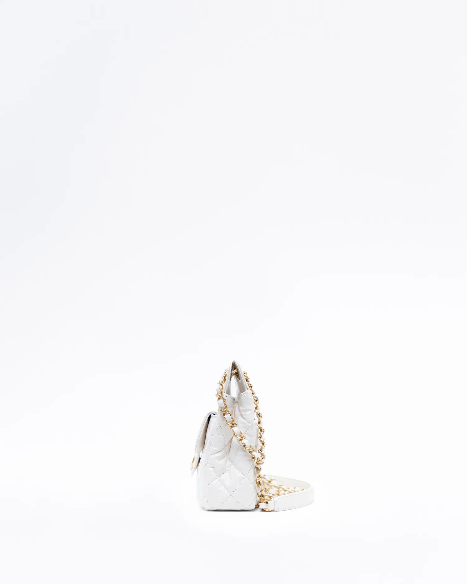 Glazed Wavy CC Small Hobo Bag
