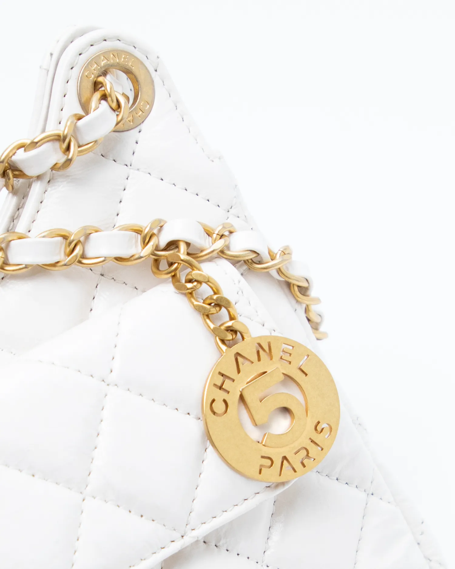 Glazed Wavy CC Small Hobo Bag