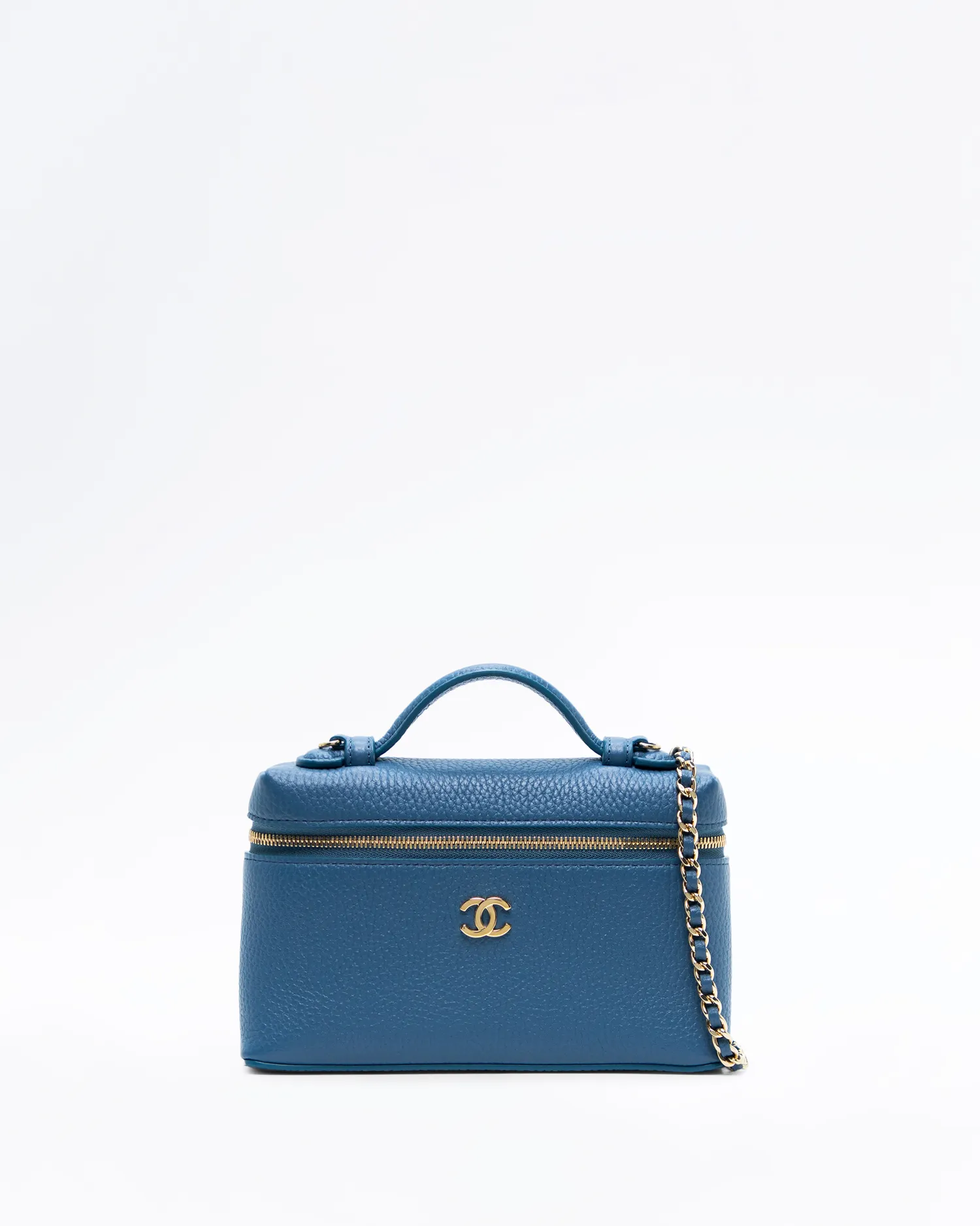 Caviar Slim Vanity Case with Chain